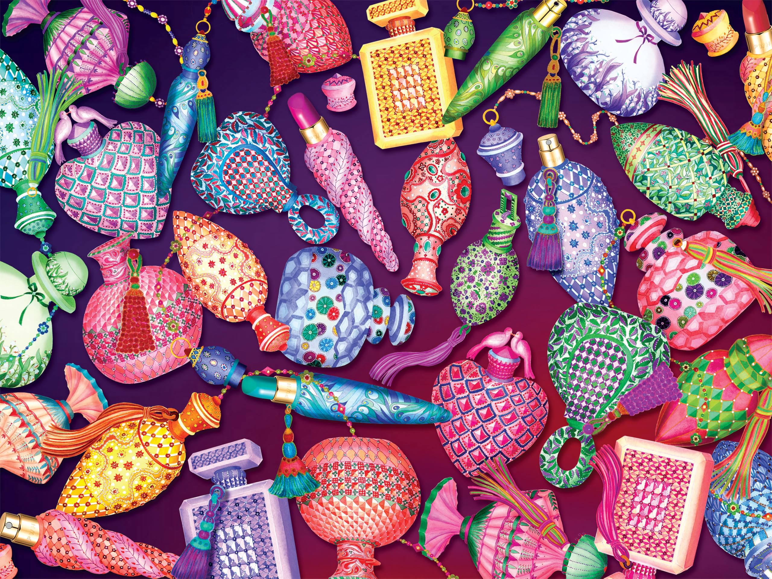 Ceaco - 750 Piece Jigsaw Puzzle - Parvanah Holloway - Glitter - Perfect Perfumes - Relaxing and Fun Activity for Adults