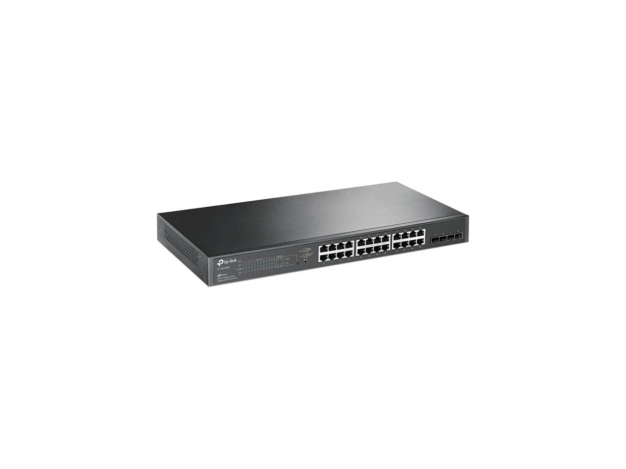 TP-Link TL-SG2428P | Jetstream 24 Port Gigabit Smart Managed PoE Switch | 24 PoE+ Ports @250W, 4 SFP Slots | Omada SDN Integrated | PoE Recovery | IPv6 | Static Routing | Limited Lifetime Protection