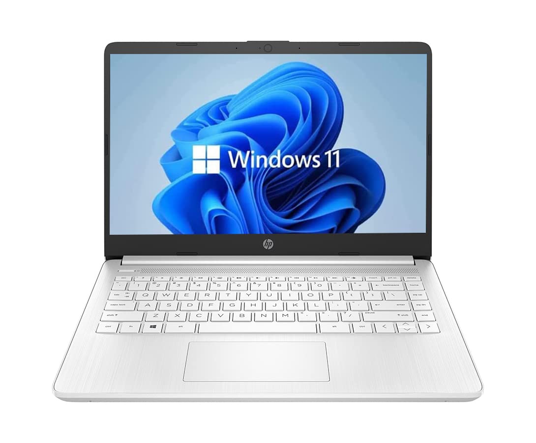 HP 14" HD Laptop, Windows 11, Intel Celeron Dual-Core Processor Up to 2.60GHz, 4GB RAM, 64GB SSD, Webcam(Renewed)