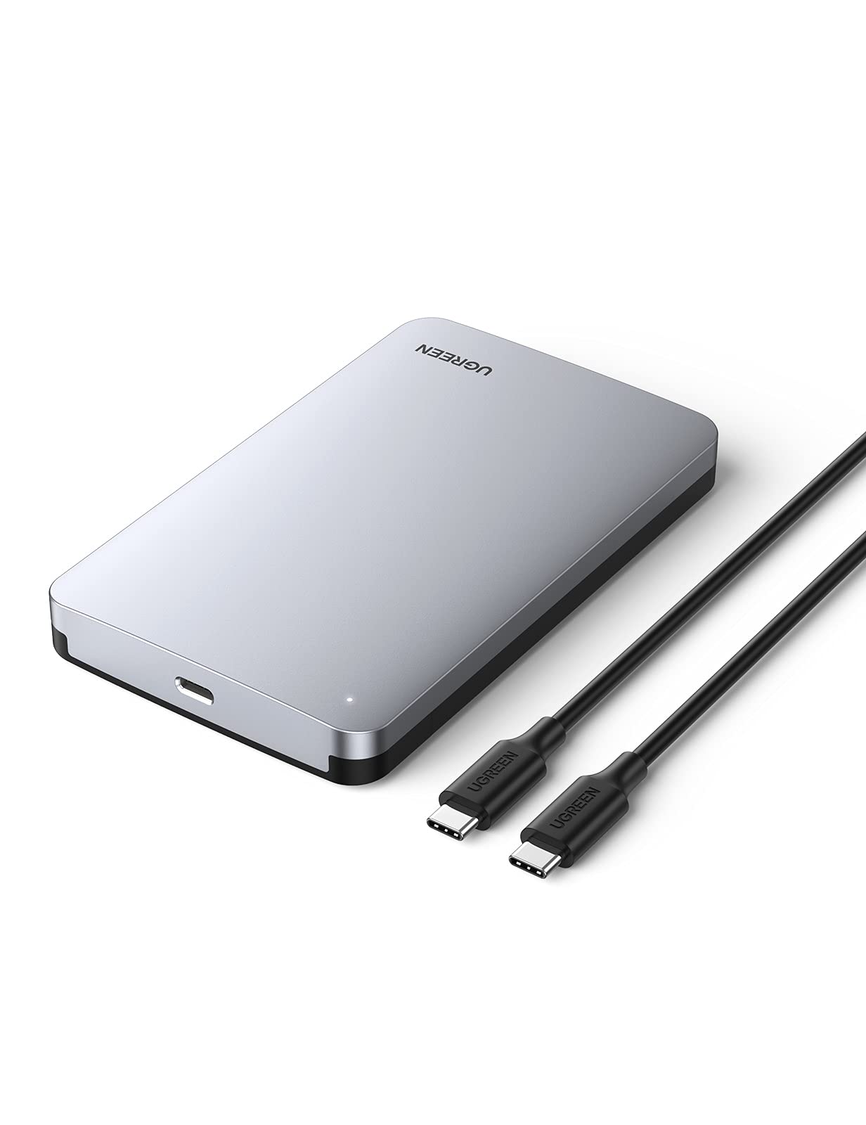 UGREEN USB C Hard Drive Enclosure for 2.5" SATA SSD HDD - Aluminum USB C to SATA Adapter USB 3.1 Gen 2 Support UASP - Compatible with MacBook Pro Air, WD, Seagate, Toshiba, Samsung, Hitachi