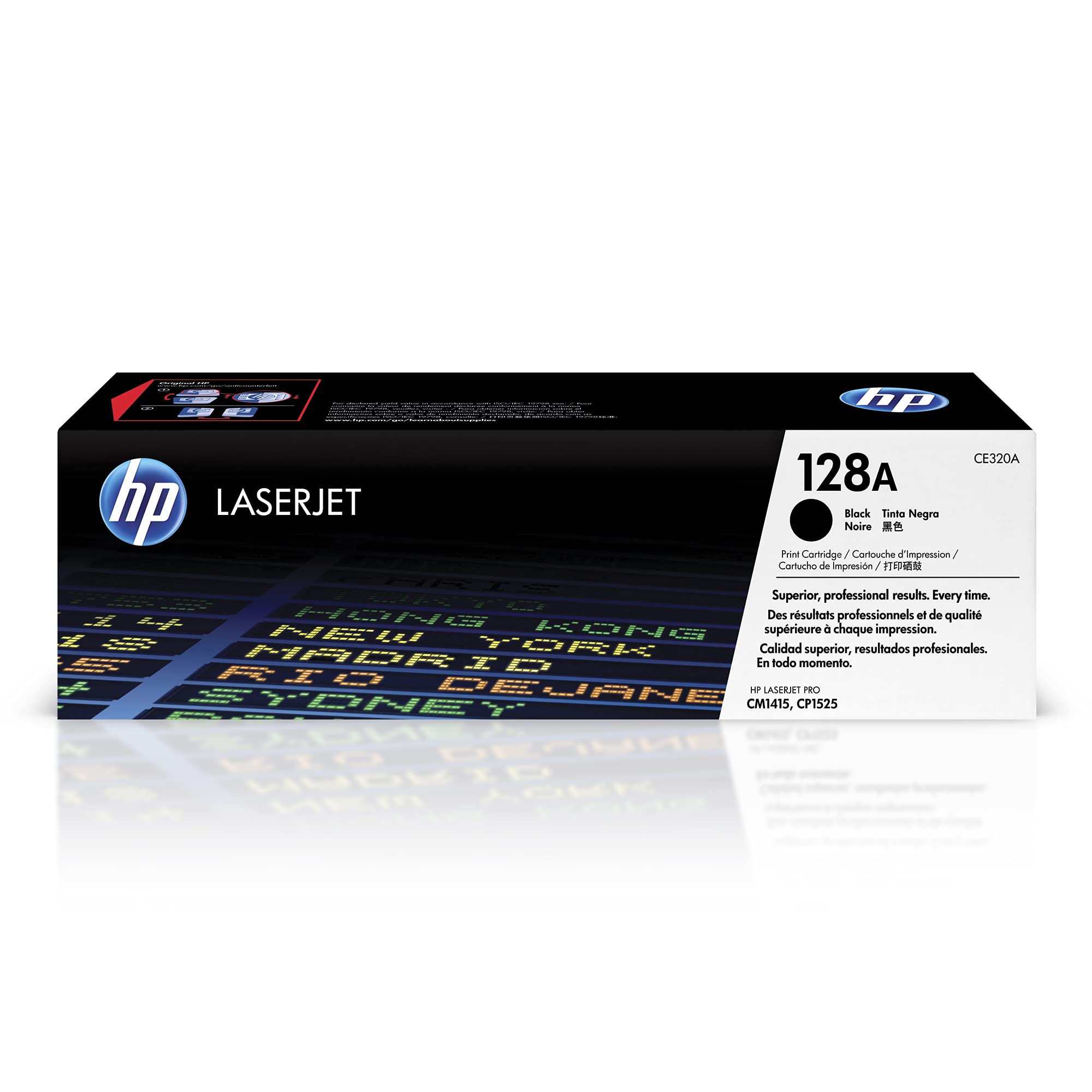 HP 128A Black Toner Cartridge | Works with HP LaserJet Pro CM1415 Color, CP1525 Color Series | CE320A