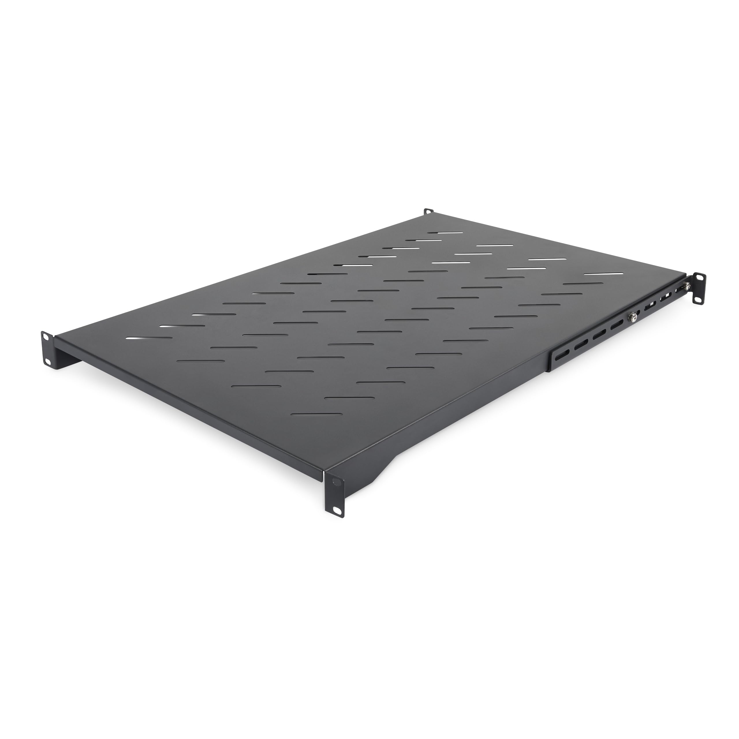 StarTech.com 1U 4-Post Server Rack Shelf, Vented, Adjustable Mounting Depth (28-34.4in/71.1-87.3cm), 150lb (68kg) Capacity