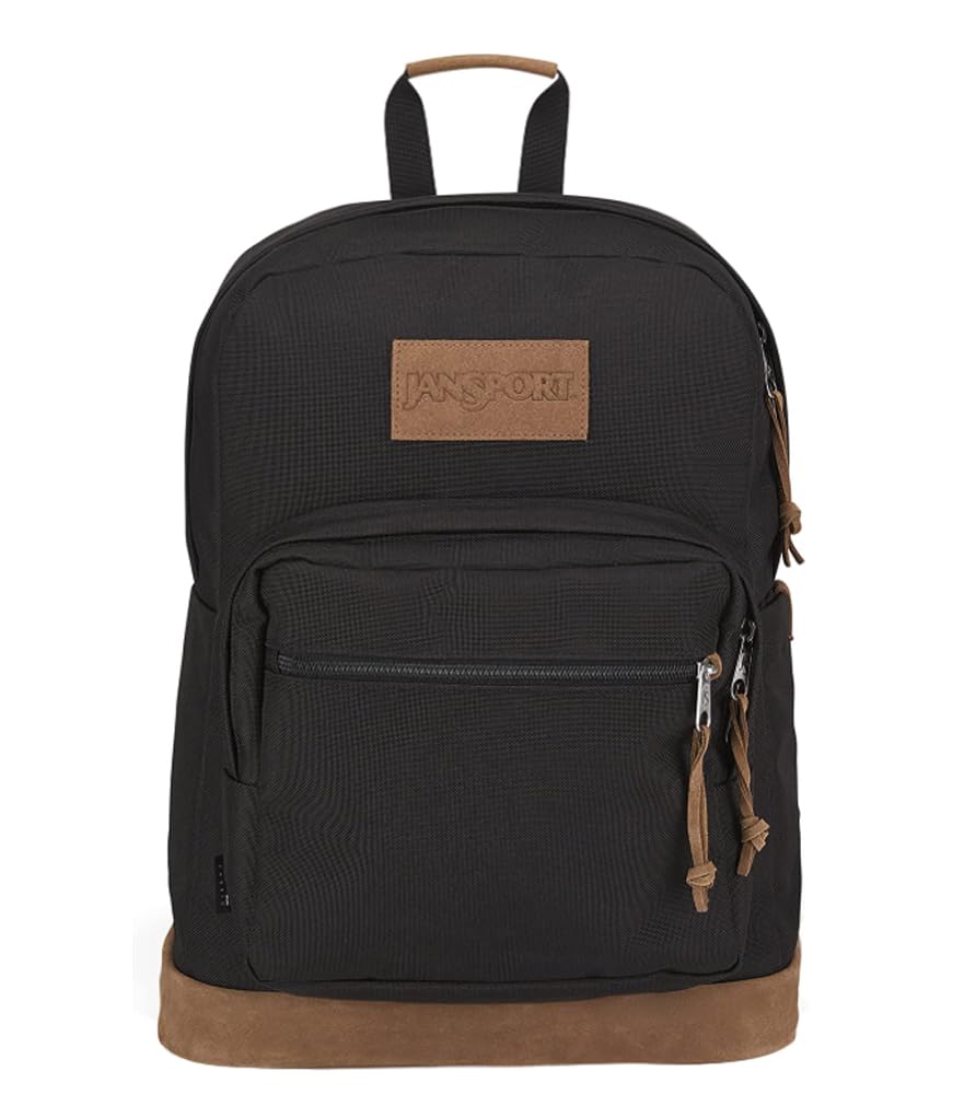 JanSport Right Pack Premium Backpack - Daypack with 15" Laptop Sleeve, Main Compartment, Water Bottle Pocket, Black