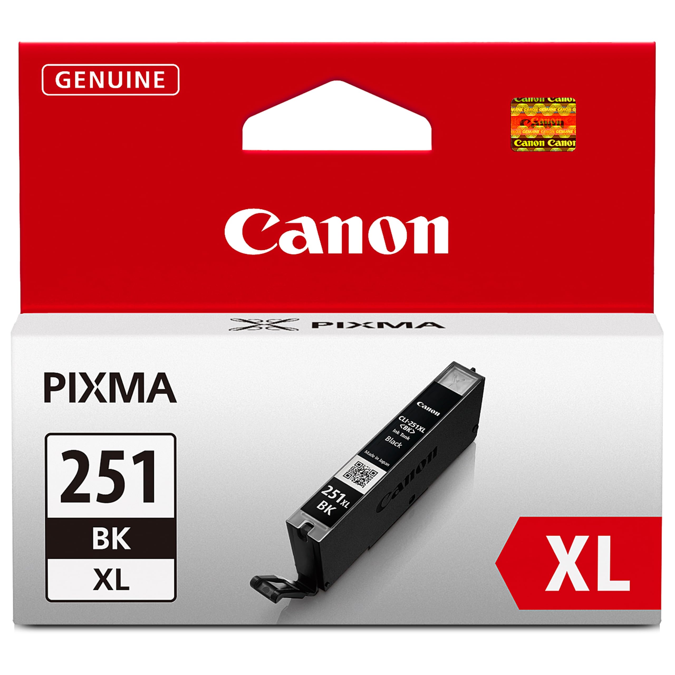 Canon CLI-251XL Genuine Black Ink Tank, Compatible with MG6320, IP7220 & MG5420, MX922, MG5520, MG6420, MG7120, iX6820, iP8720, MG7520, MG6620, and MG5620 Printers