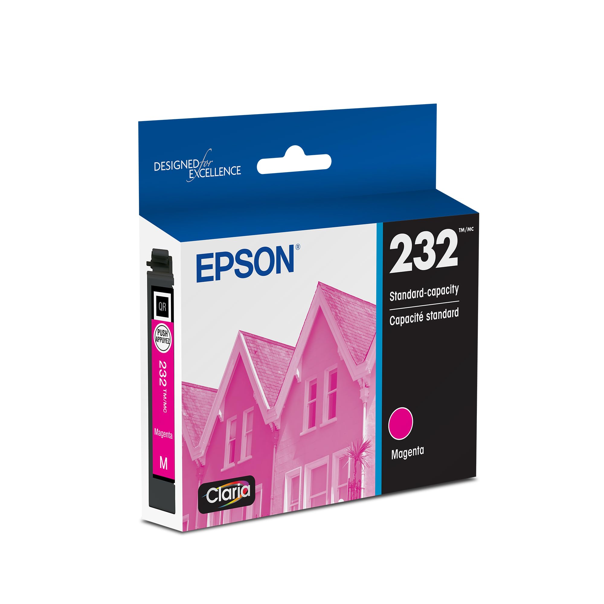 Epson 232 Claria Ink Standard Capacity Magenta Cartridge (T232320-S) Works with Workforce WF-2930, WF-2950, Expression XP-4200, XP-4205
