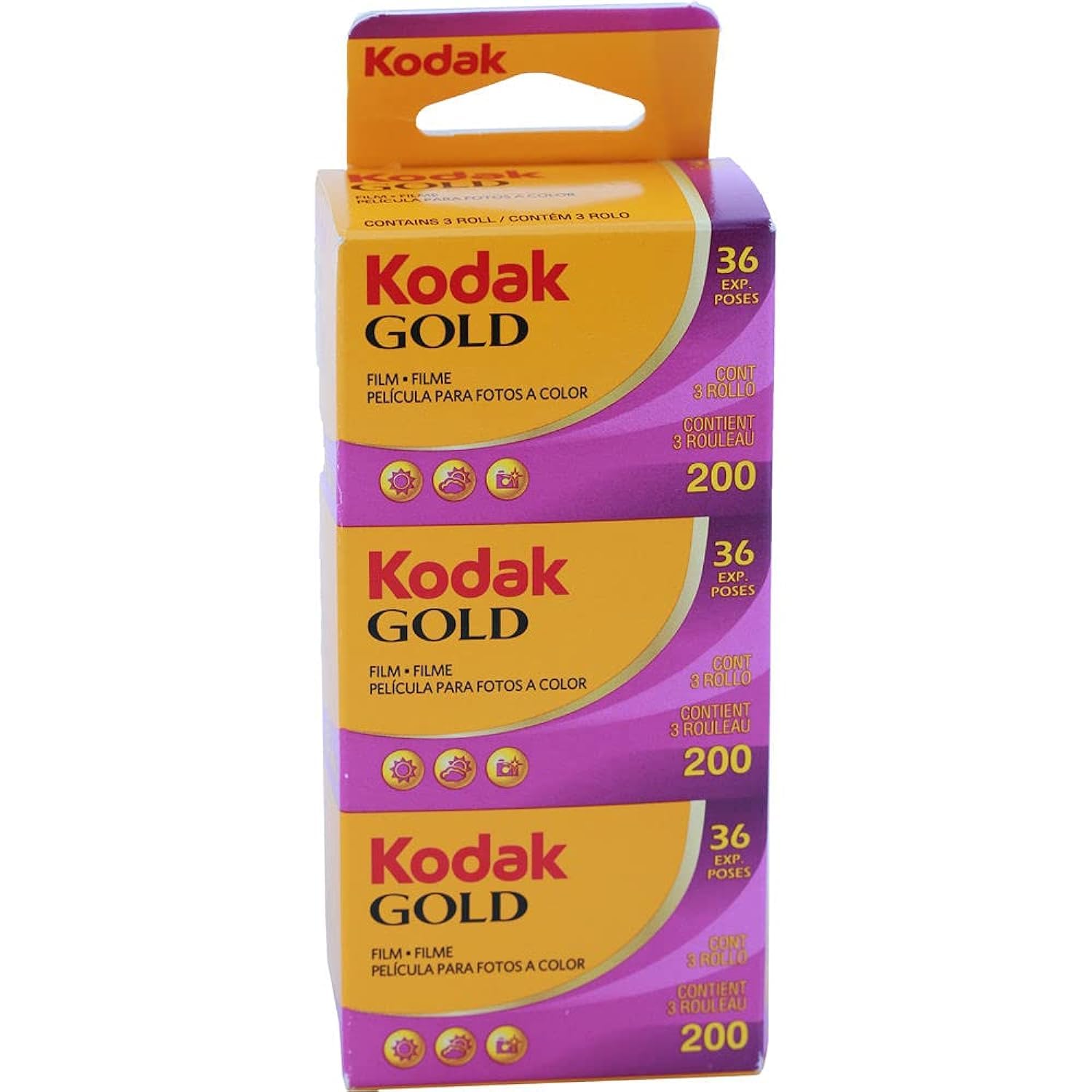 KODAK Gold 200 Foil Vertical Pack of 3 GB135-36