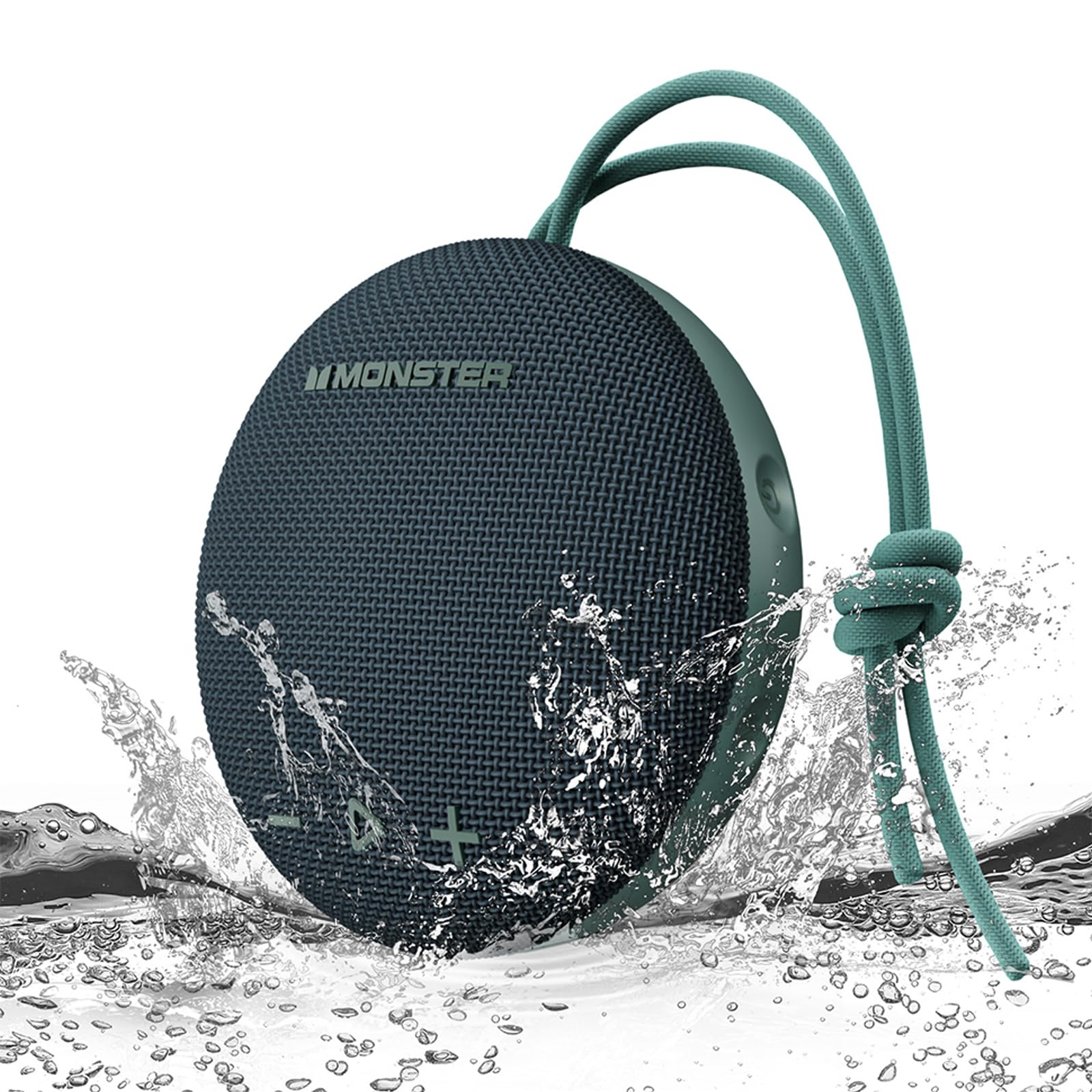Monster Bluetooth Speaker, IPX8 Shower Speaker Waterproof, Bluetooth 5.4 with Loud HD Sound and Robust Bass, Extra Long Playtime Punchy, for Home, Beaches Portable Wireless Outdoor Speakers