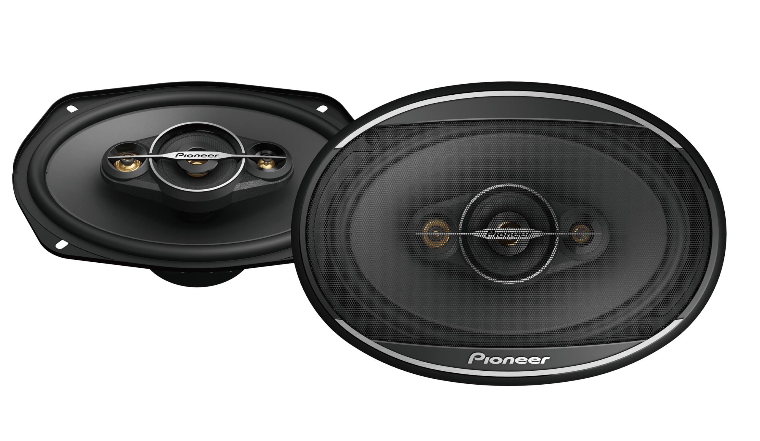 Pioneer A-Series Standard TS-A6961F 6” x 9” 4-Way Speakers (Pair) – 450W Max, Balanced Sound + Smooth Treble, Enhanced Bass, Ideal Factory Upgrade, Installation Adaptors Included
