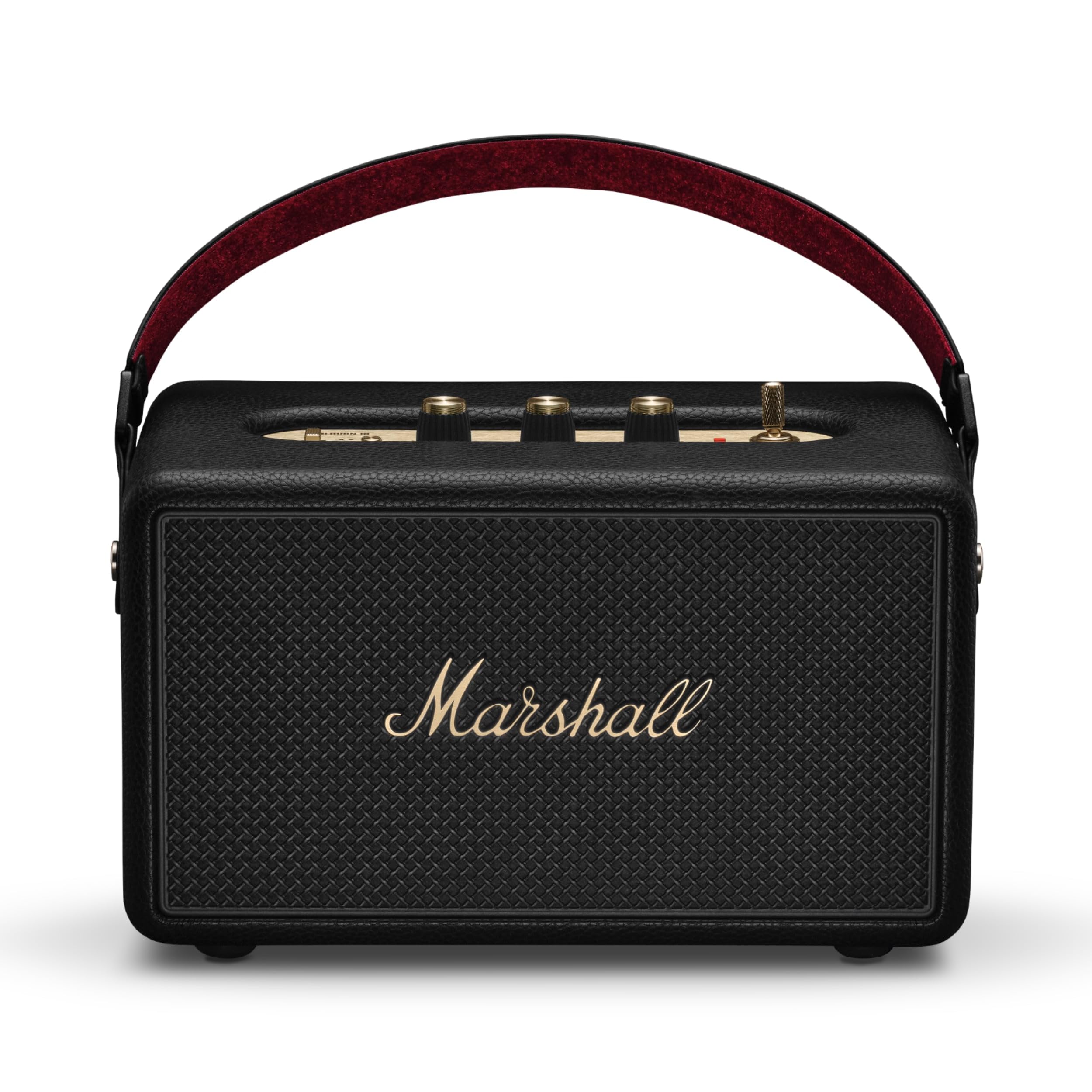 Marshall Kilburn III Bluetooth Speaker - Premium Water Resistance Portable Bluetooth Speaker & Wireless Speakers 50+ Playtime - Black and Brass