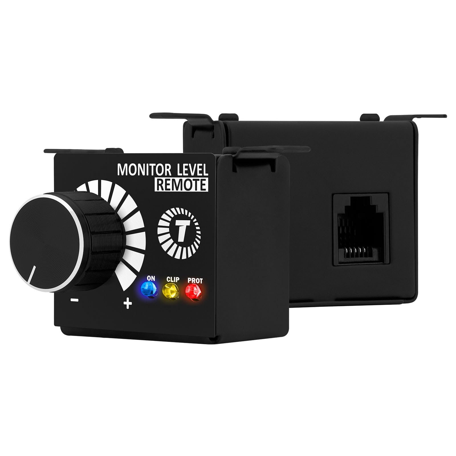 Taramps Monitor Level Remote Controller Volume Regulator Bass Knob Exclusively for Taramps Specific Amplifier, Volume Remote, Black, Small, Adjuster Integrated LEDs: On, Clip and Protection.