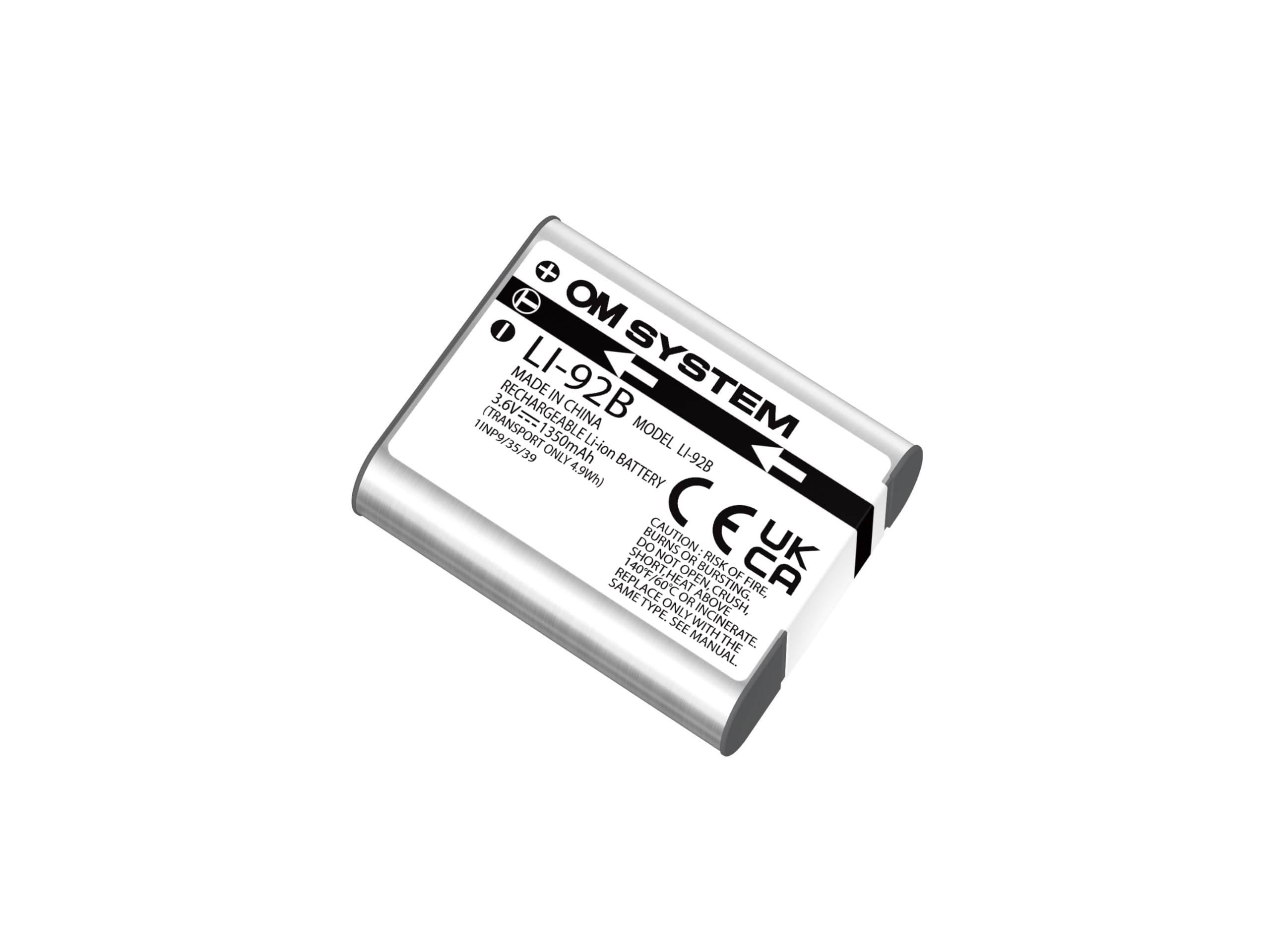OM System LI-92B Rechargeable Li-Ion Battery for Tough TG-5, Tough TG-6, and Tough TG-7 Cameras