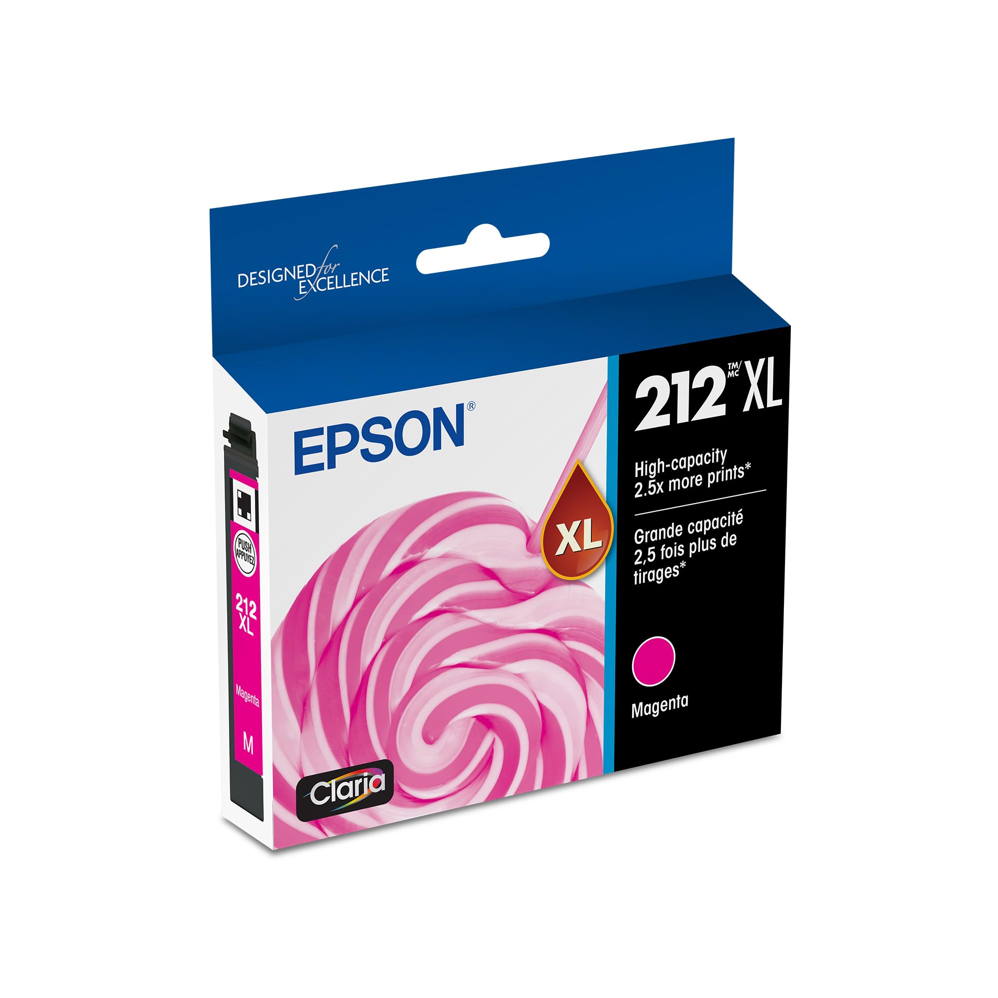 EPSON 212 Claria Ink High Capacity Magenta Cartridge (T212XL320-S) Works with WorkForce WF-2830, WF-2850, Expression XP-4100, XP-4105