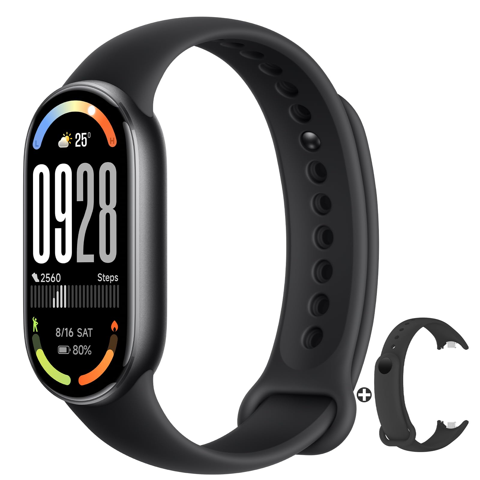 XIAOMI Mi Smart Band 10 (2025) - 1.72" AMOLED Display | 21 Days Battery Life | Touchscreen, Multi-Sport Tracker, Activity Tracker, Heart Rate Monitor | BT5.4 - Midnight Black