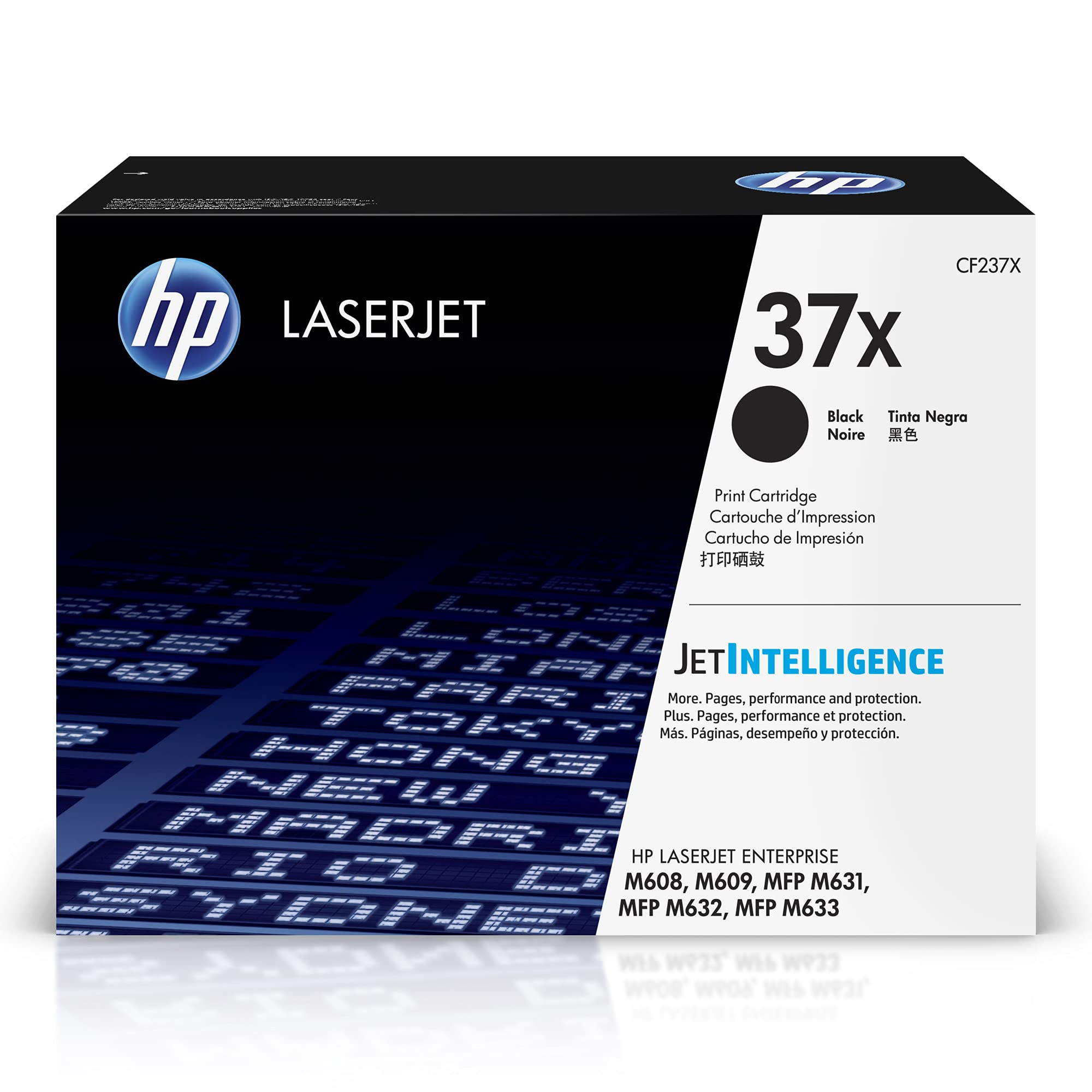 HP 37X Black High-yield Toner Cartridge | Works with HP LaserJet Enterprise M608, M609 Series, HP LaserJet Enterprise MFP M631, M632, M633 Series | CF237X