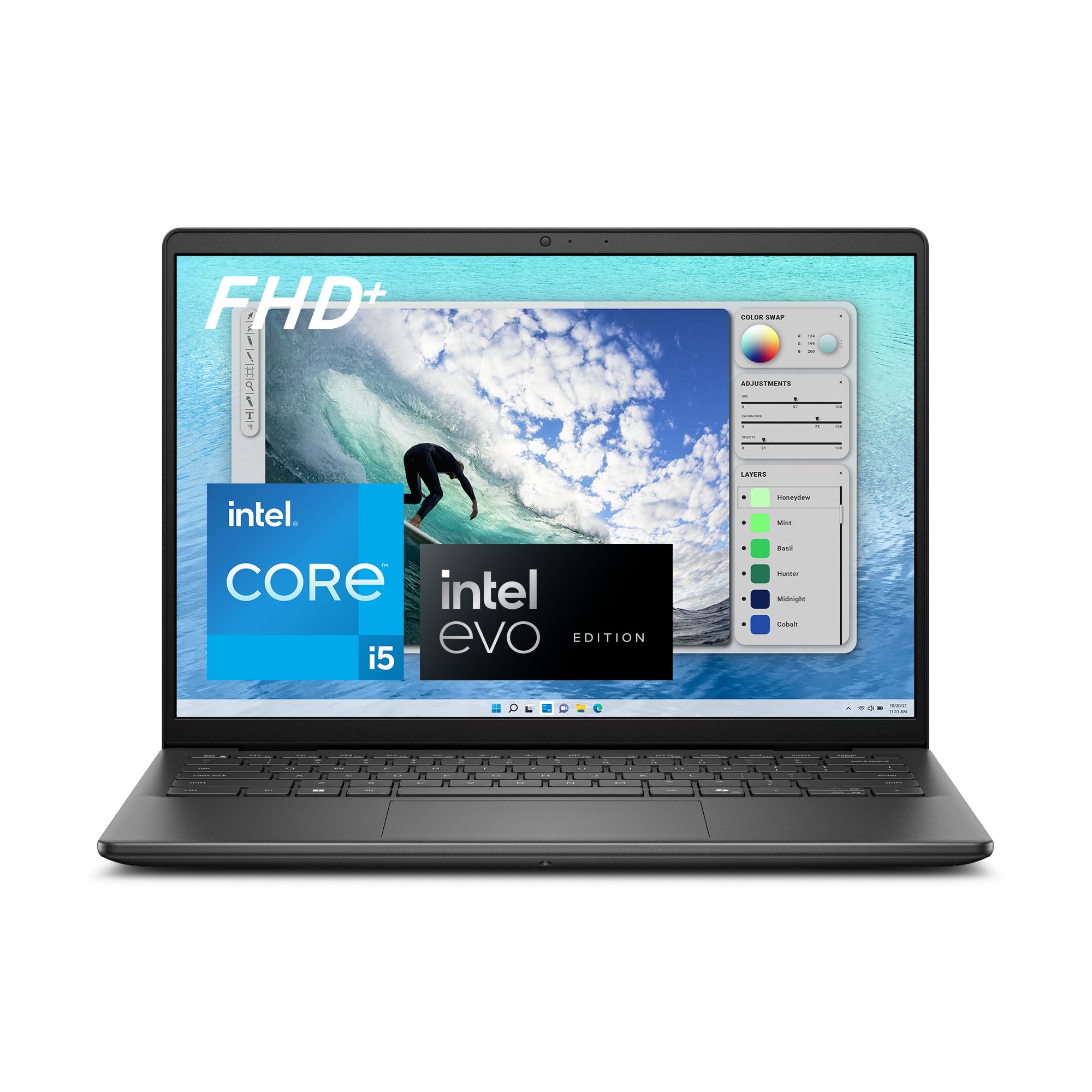 Dell Inspiron 14 5440 Laptop - 14.0-inch 16:10 FHD+ (1920 x 1200) Display, Intel Core i5-1334U Processor, 8GB DDR5 RAM, 512GB SSD, Intel UHD Graphics, Windows 11 Home, Onsite Service - Carbon Black