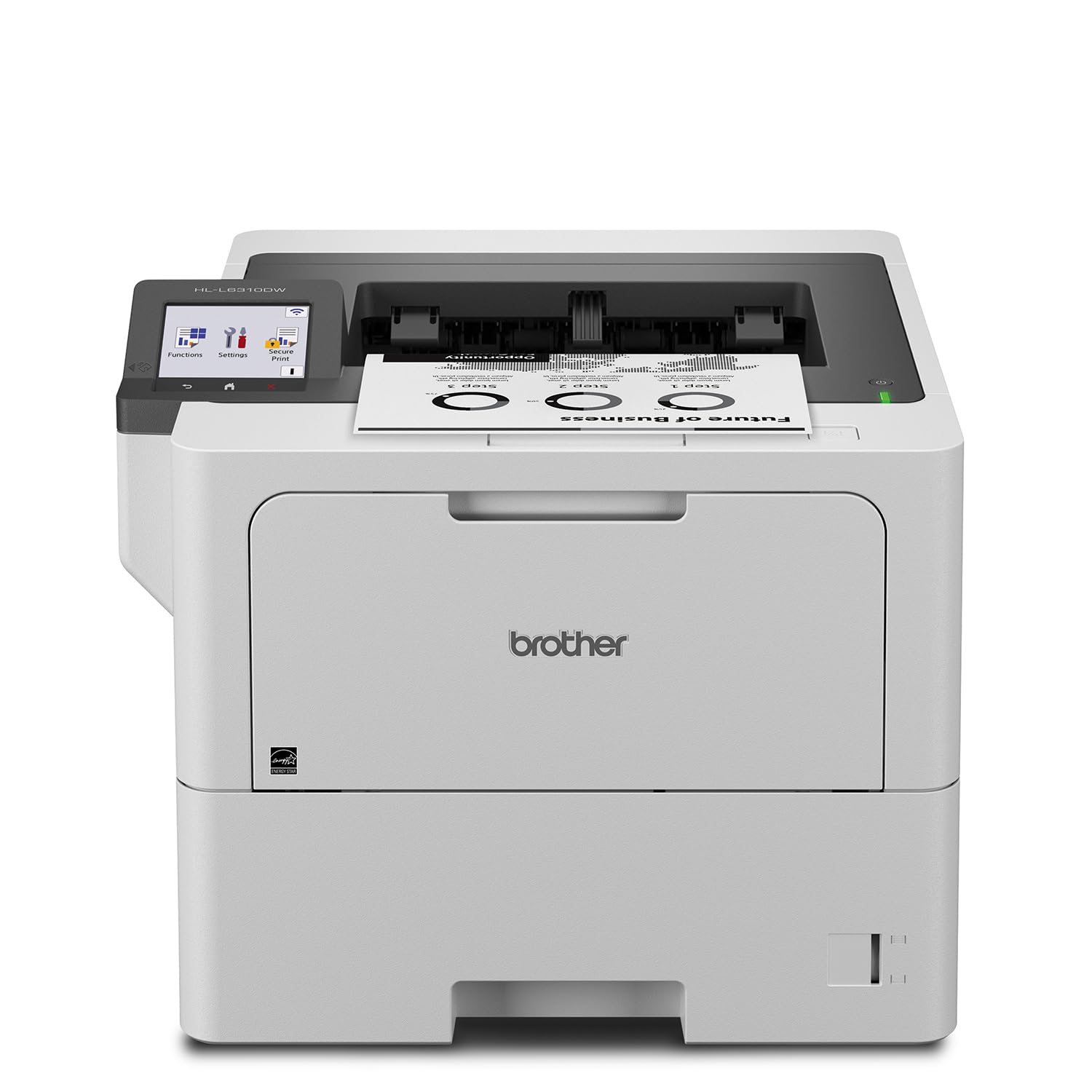 Brother HL-L6310DW Enterprise Monochrome Laser Printer with Low-Cost Printing, WirelessNetworking, and Large Paper Capacity, Works with Alexa