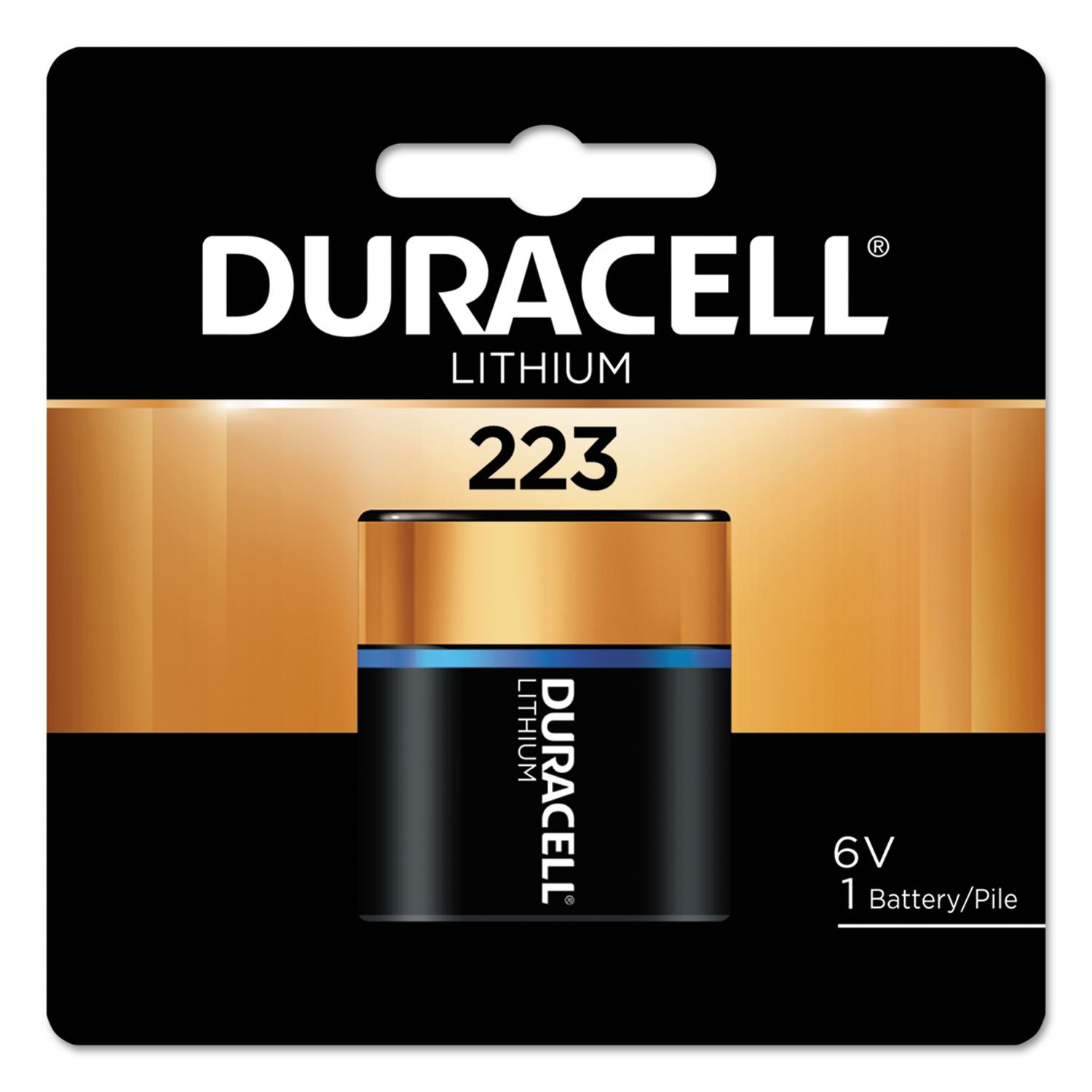 Duracell 223-6V Lithium-Battery, 1 Count Pack, 223 6 Volt High Power Ultra Lithium-Battery, Long-Lasting for Video and Photo-Cameras, Lighting Equipment, and More