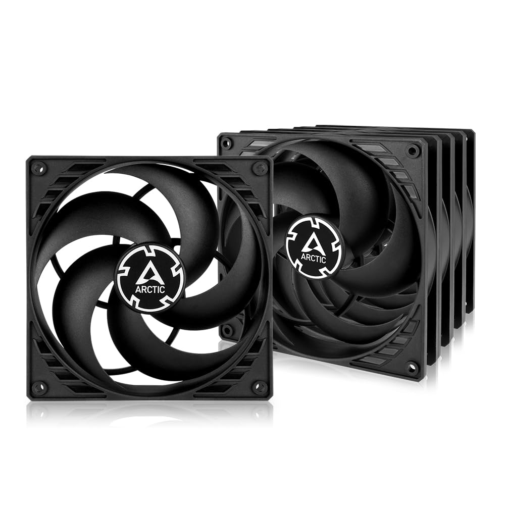 ARCTIC P14 PWM PST (5 Pack) - PC Fans, 140mm Case Fan with PWM Sharing Technology (PST), Pressure-optimised, Quiet Motor, Computer, Fan Speed: 200–1700 RPM (0 RPM <5%) - Black