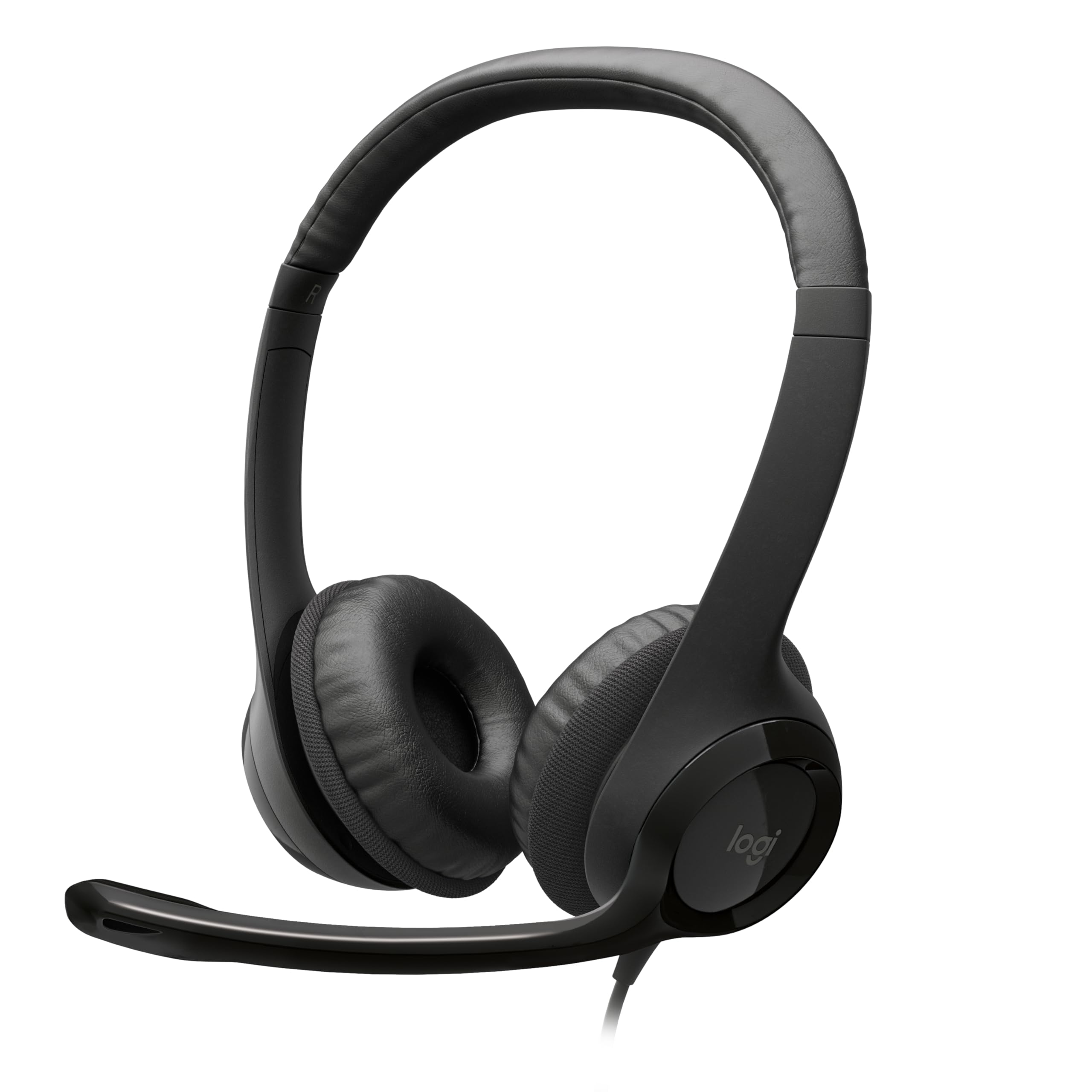 Logitech H390 USB Headset with Noise-Cancelling Mic - 16 Pack , Black