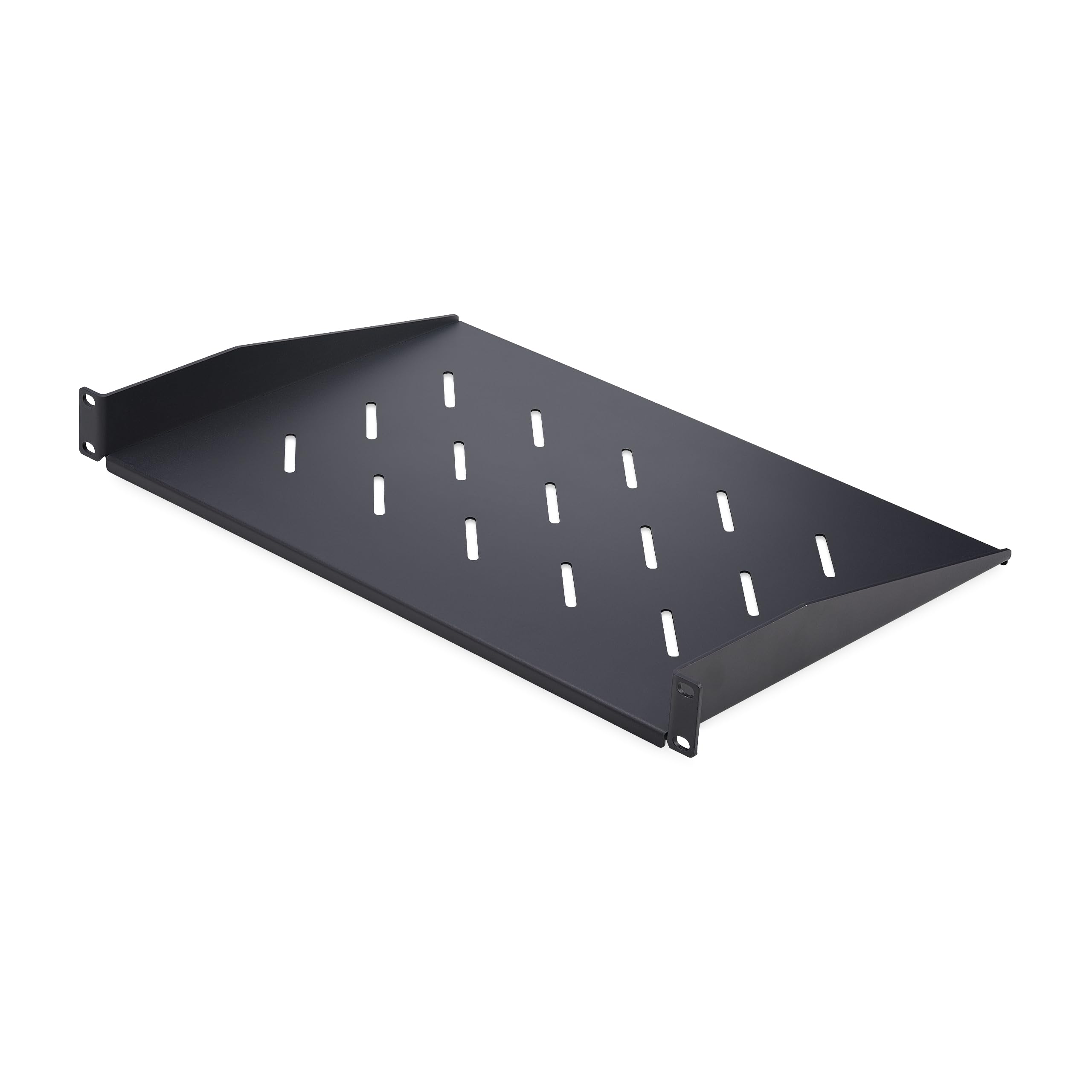 StarTech.com 1U Vented Server Rack Shelf, 12in/31.5cm Mounting Depth, for 19" Rack/Cabinet, SPCC Steel, Max 25lb/11.3kg