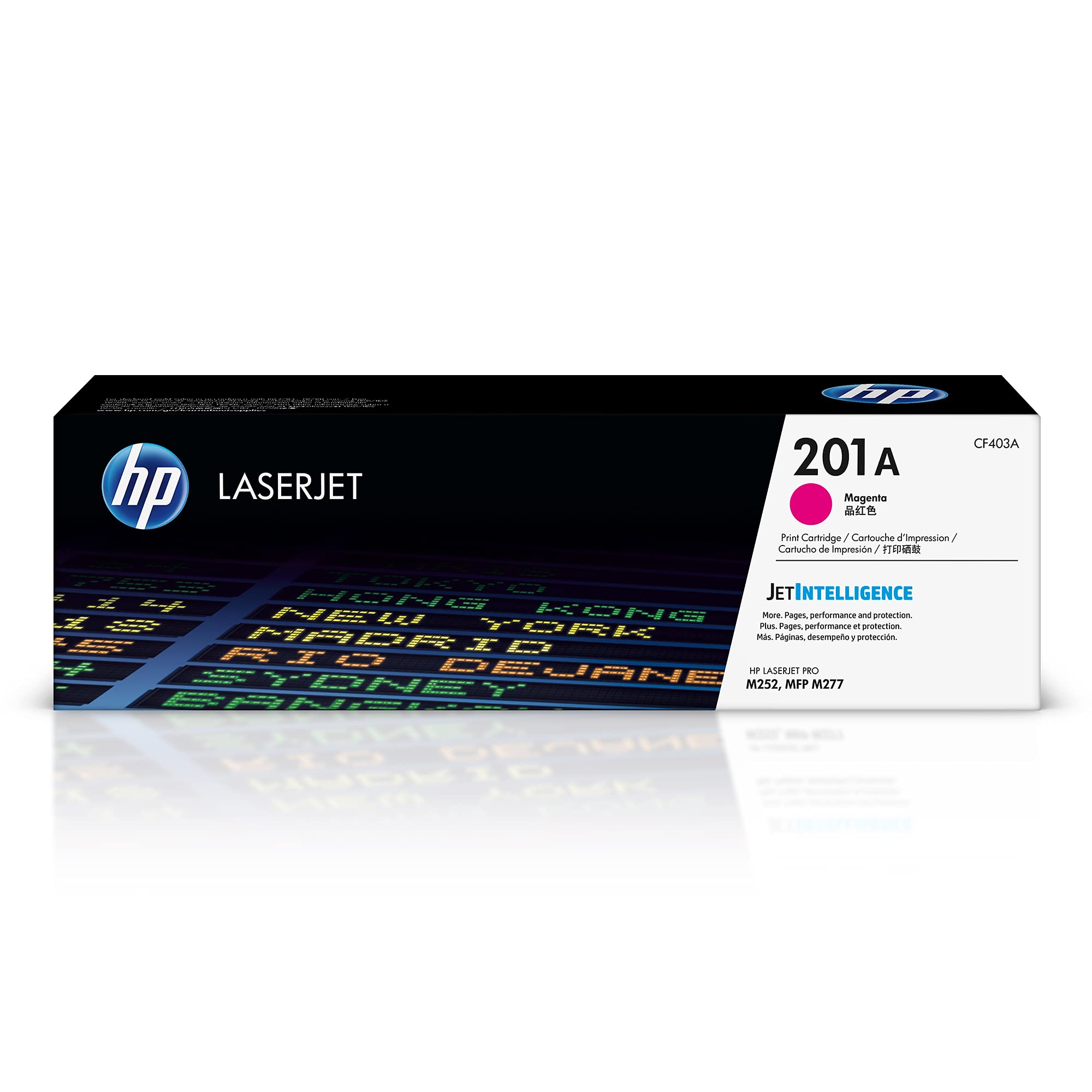 HP 201A Magenta Toner Cartridge | Works with HP Color LaserJet Pro M252, HP Color LaserJet Pro MFP M277 Series | CF403A