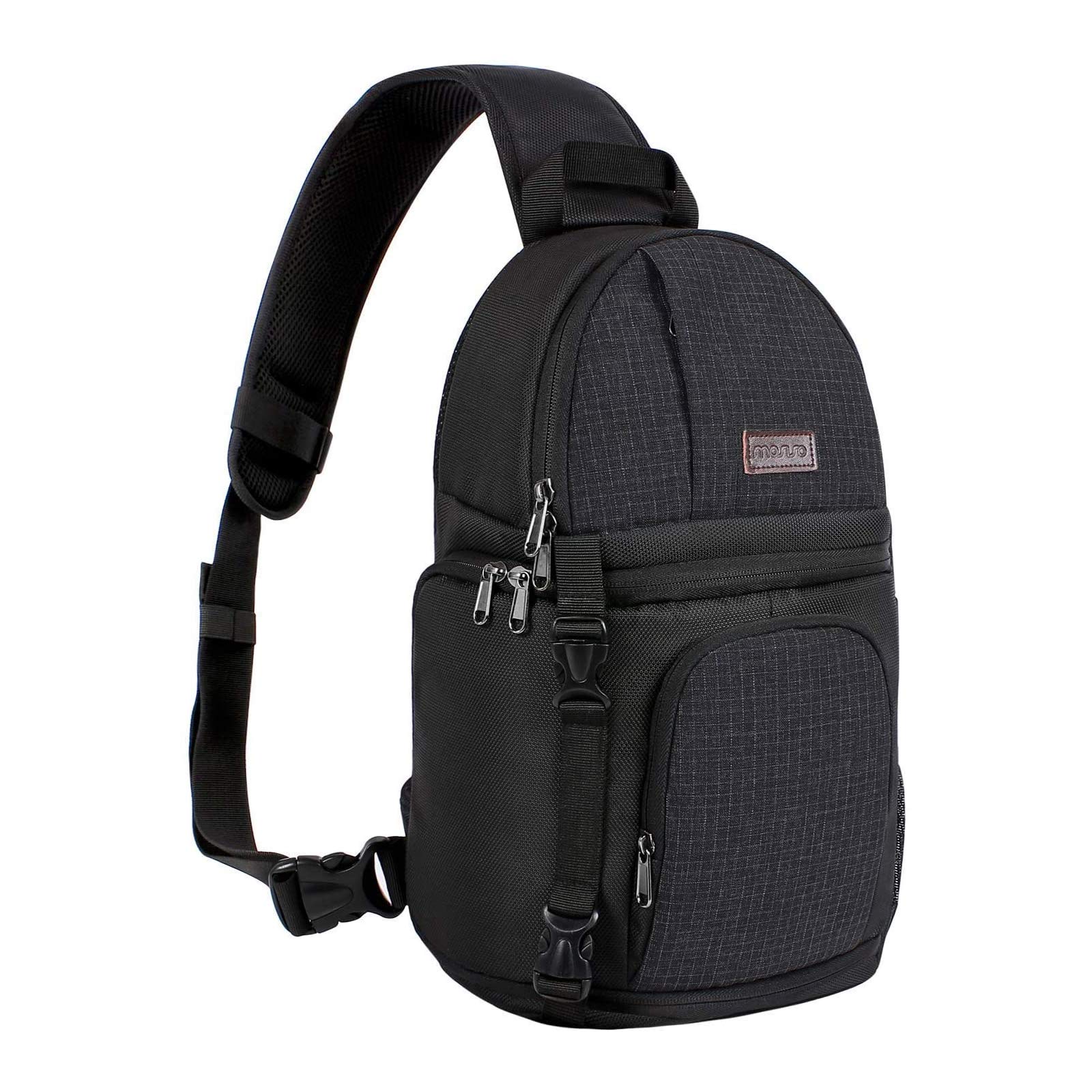 MOSISO Camera Sling Bag, DSLR/SLR/Mirrorless Camera Backpack Case Shockproof Photography Backpack with Tripod Holder & Removable Modular Inserts Compatible with Canon/Nikon/Sony/Fuji