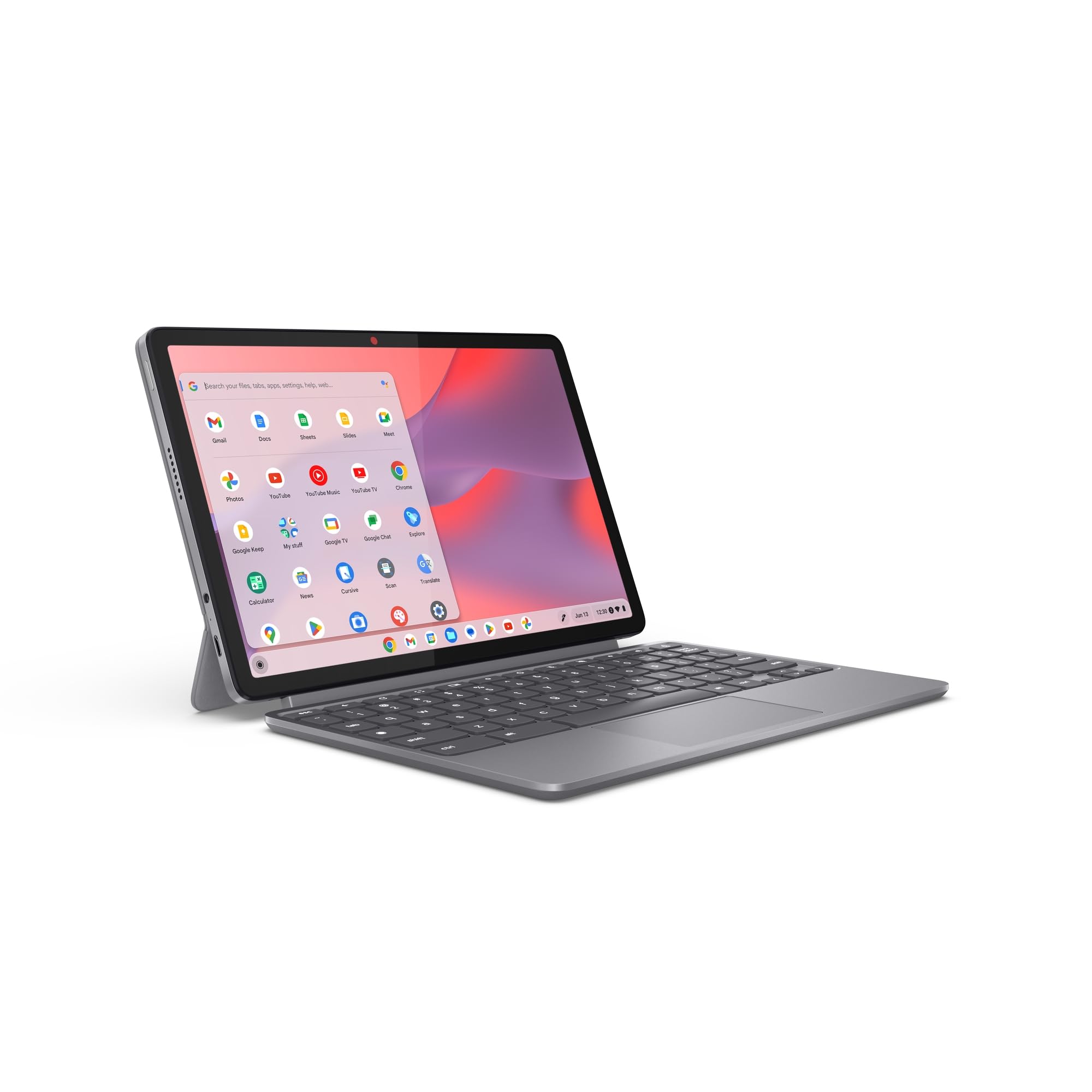 Lenovo Chromebook Duet - 2025 - Convertible Chromebook - ChromeOS - 10.95" WUXGA IPS Touch Display - 4GB Memory - 64GB Storage - MediaTek Kompanio 838 - Luna Grey