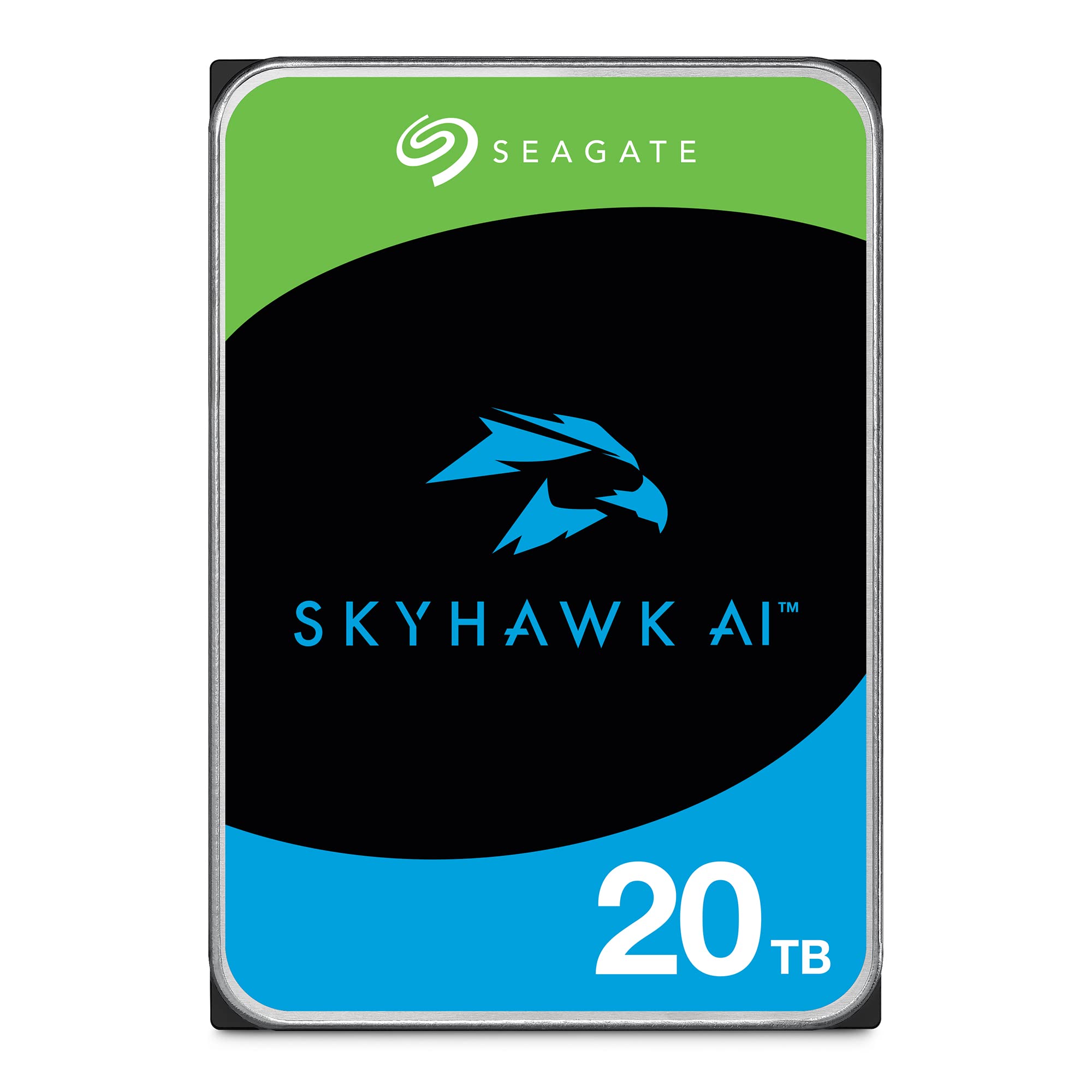Seagate Skyhawk AI 20TB Video Internal Hard Drive HDD – 3.5 Inch SATA 6Gb/s 512MB Cache for DVR NVR Security Camera System with in-House Rescue Services (ST20000VE003)