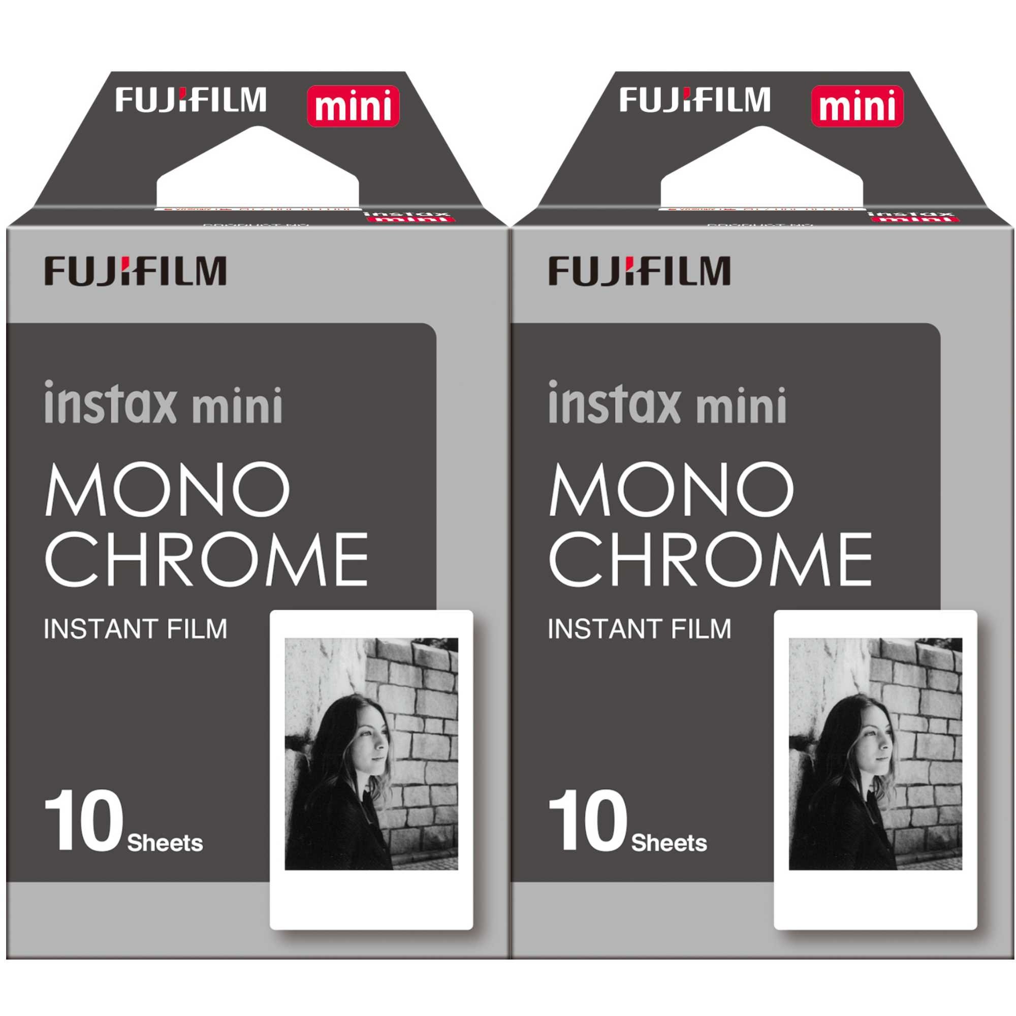 Fujifilm Instax Mini Film Monochrome 2-Pack (20 B&W Exposures)
