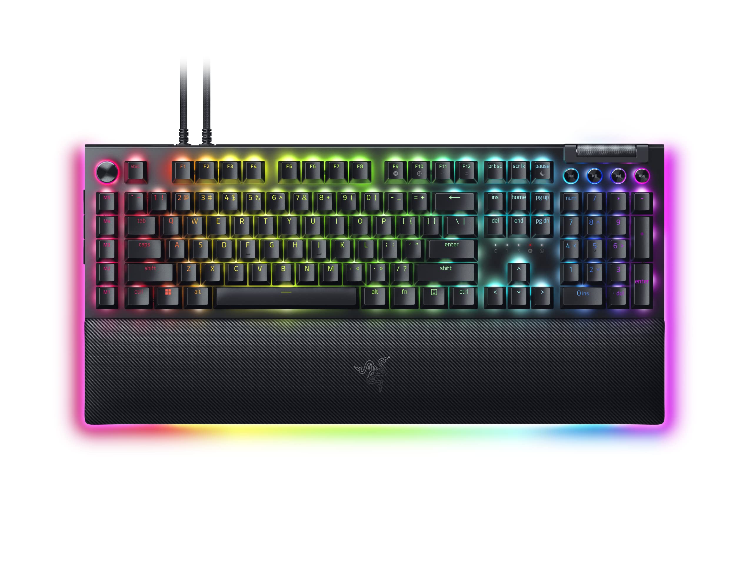 Razer BlackWidow V4 Pro Wired Mechanical Gaming Keyboard: Yellow Switches Linear & Silent - Doubleshot ABS Keycaps - Command Dial - Chroma RGB - Magnetic Wrist Rest - Snap Tap