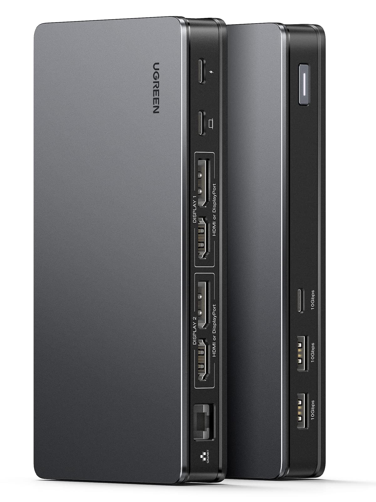 UGREEN Revodok Pro 209 USB C Docking Station, DisplayLink 9-in-1 Dual 4K@60hz Monitor Dock for MacBook & Windows with 2 DP & 2 HDMI, 10 Gbps USB C & USB-A Data Ports, 100W PD, Gigabit Ethernet
