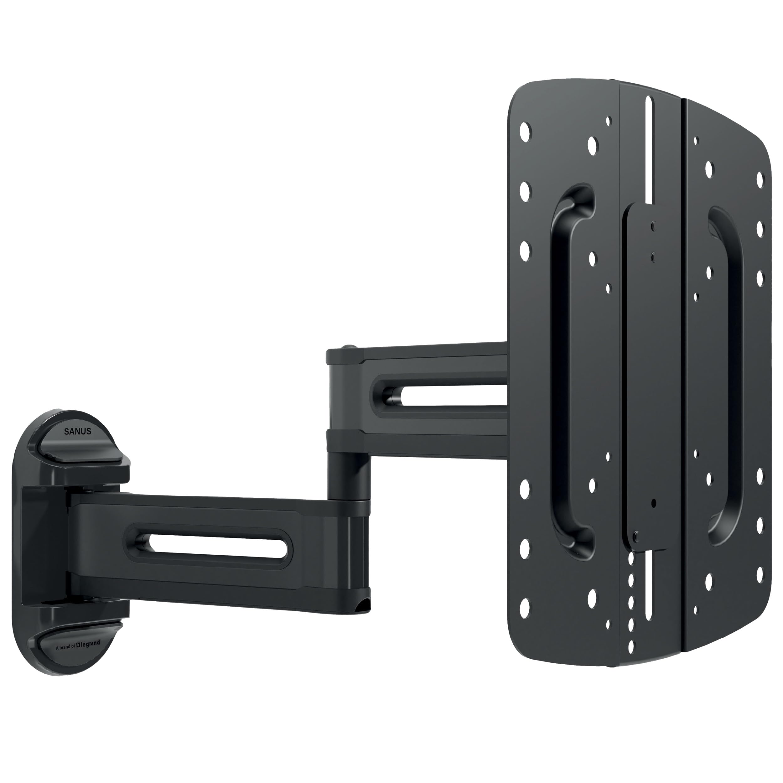SANUS Height Adjustable Full Motion TV Wall Mount for 19” to 43” TVs – Raise or Lower TV 2” After Install – Maximizes Compatibility with Your Setup – 3 Step DIY w/Smooth Extension, Tilt & Swivel