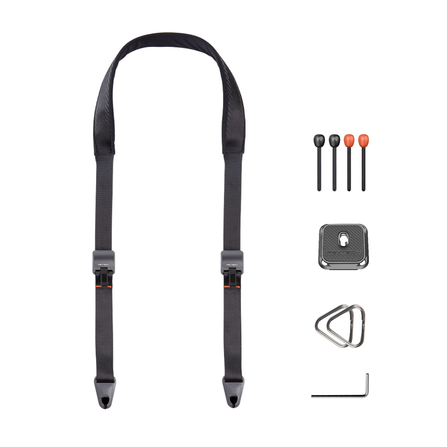 PGYTECH 1.8" Wide Camera Shoulder Strap with Quick Release Plate Wide Camera Neck Straps Long for Photographers Adjustable for DSLR SLR (Night Black)