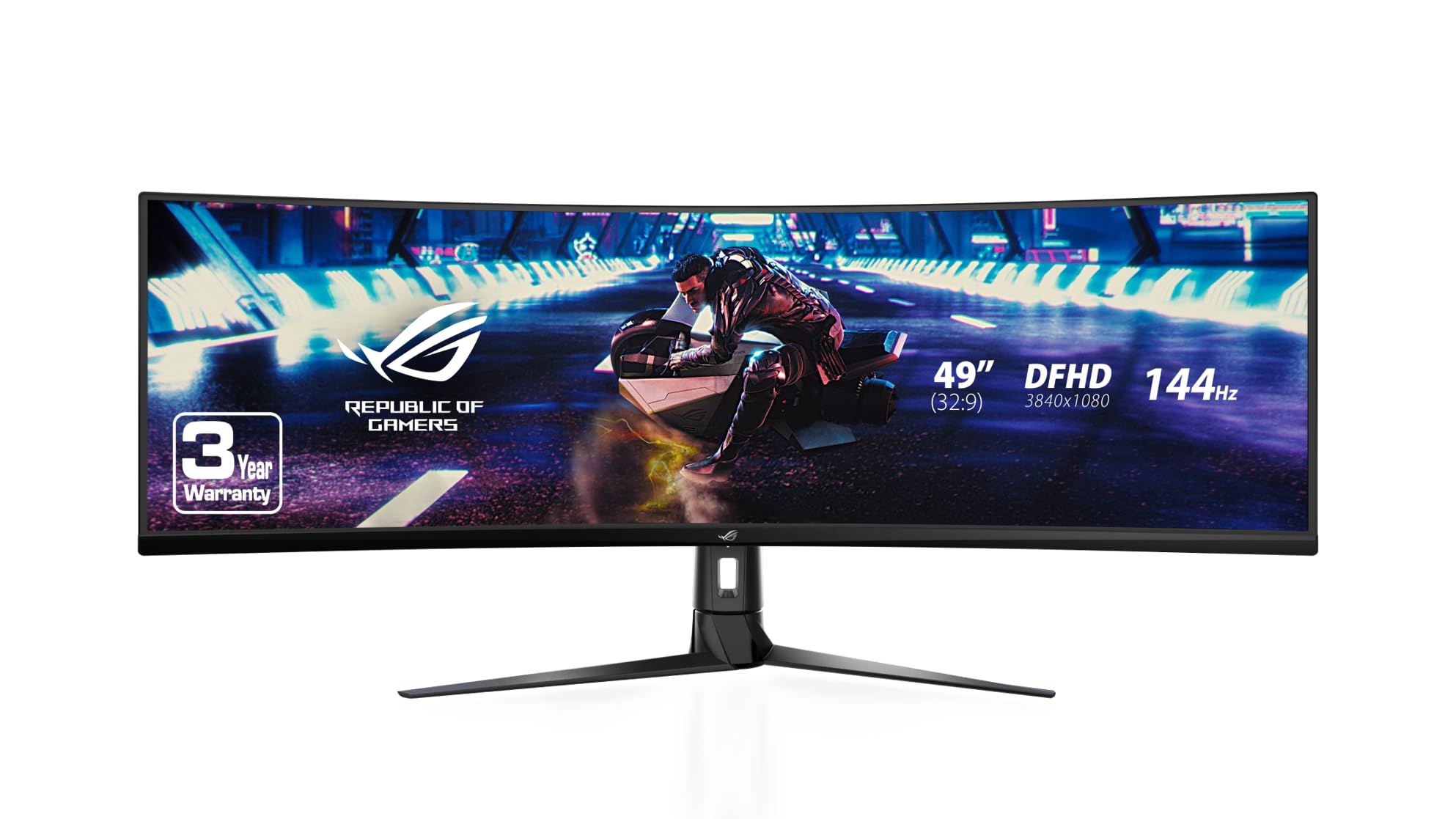 Asus ROG Strix XG49VQ 49” Curved Gaming FreeSync Monitor 144Hz Dual Full HD HDR Eye Care with DP HDMI Black