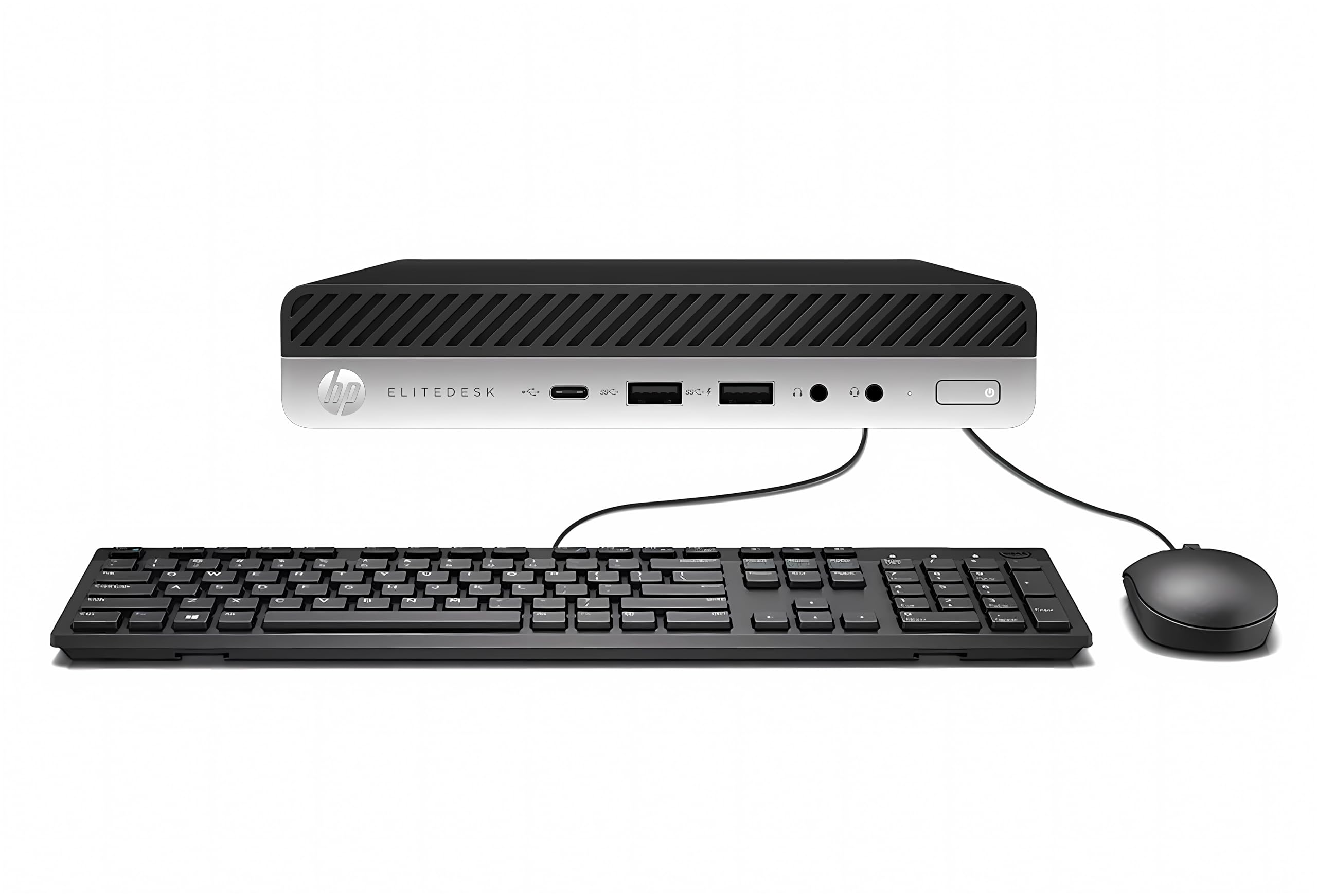 HP EliteDesk 800 G3 Mini Desktop Computer, Intel Quad-Core i5-6500T, 16GB DDR4 RAM, 256GB SSD, Keyboard & Mouse, VGA, DP, Windows 11 Pro (Renewed)