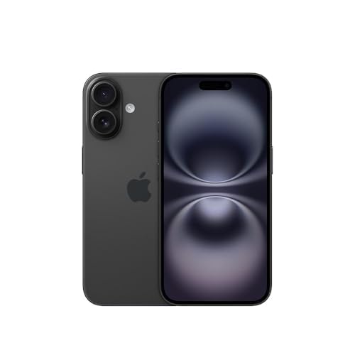 Apple iPhone 16, US Version, 128GB, Black - Unlocked (Renewed Premium)