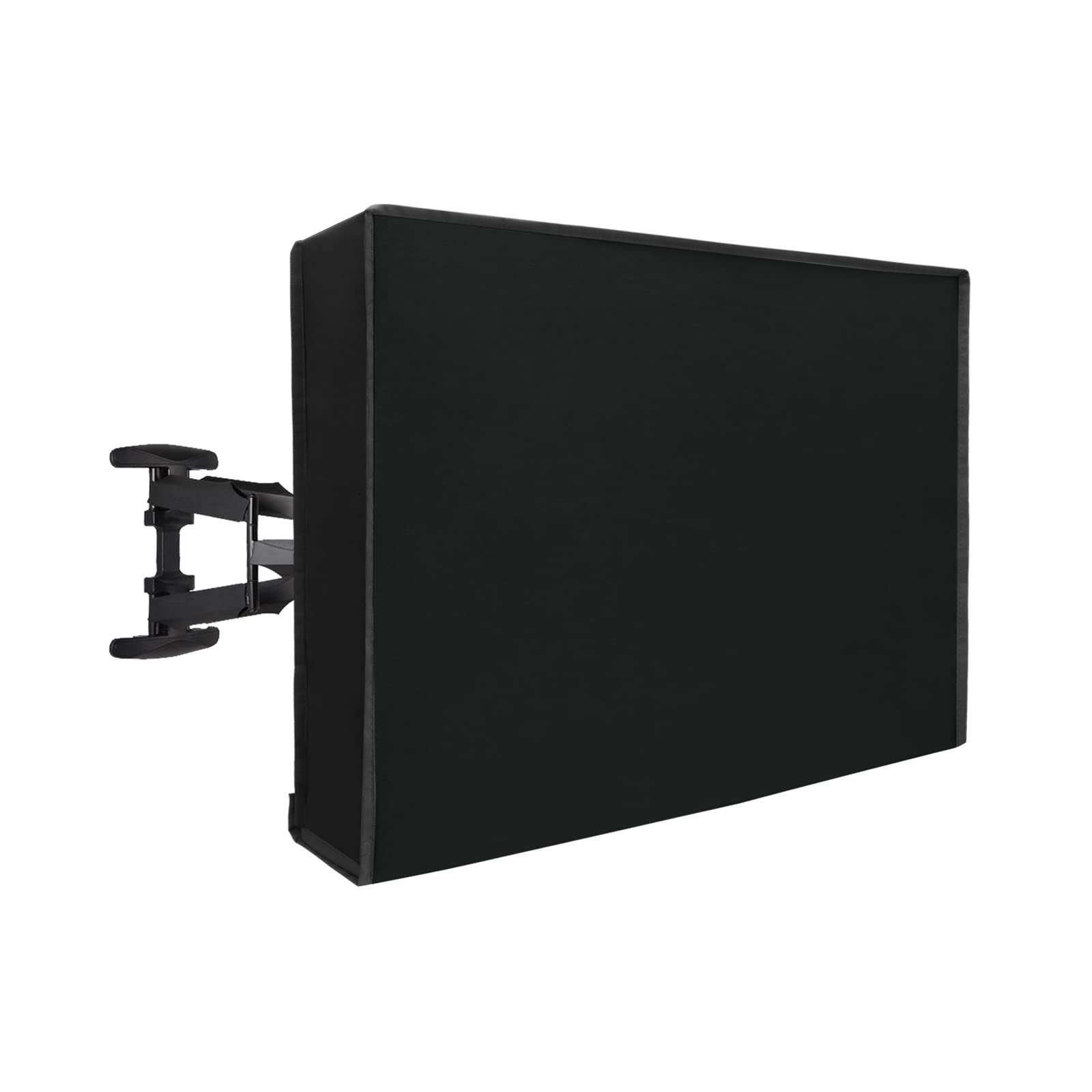 Waterproof Outdoor TV Cover 65-70 inch with Bottom, Thick Fabric, Dustproof and Weatherproof TV Cover with Remote Control Pocket, Black