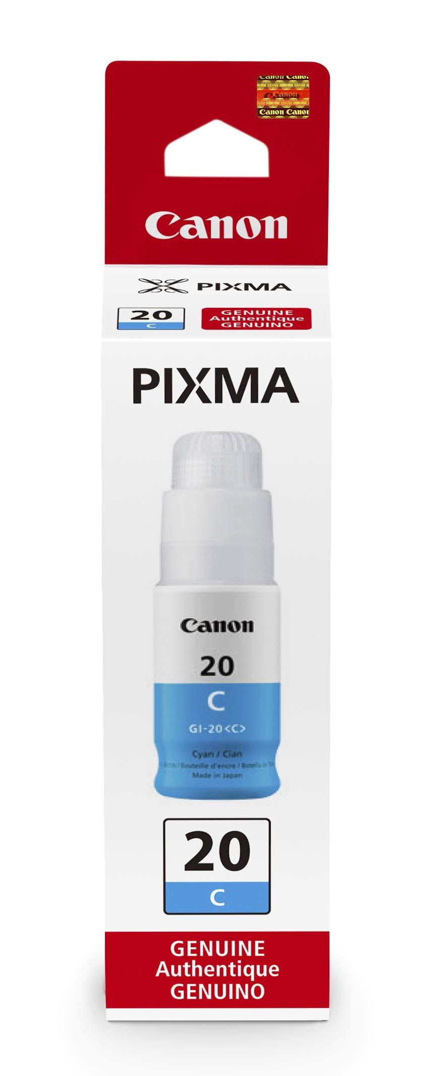 Canon Genuine GI-20 Cyan Ink Bottle, Compatible to PIXMA G6020 and G5020 MegaTank Printers