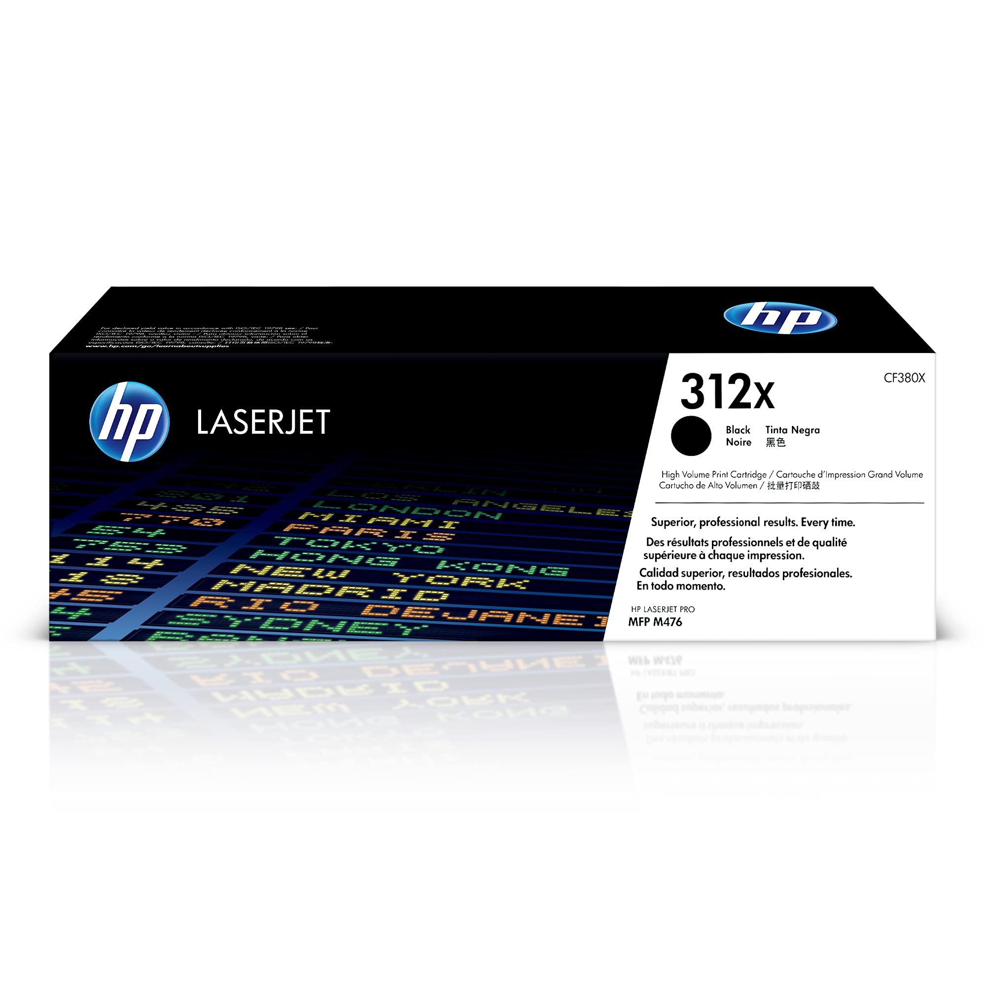 HP 312X Black High-yield Toner Cartridge | Works with HP Color LaserJet Pro MFP M476 Series | CF380X
