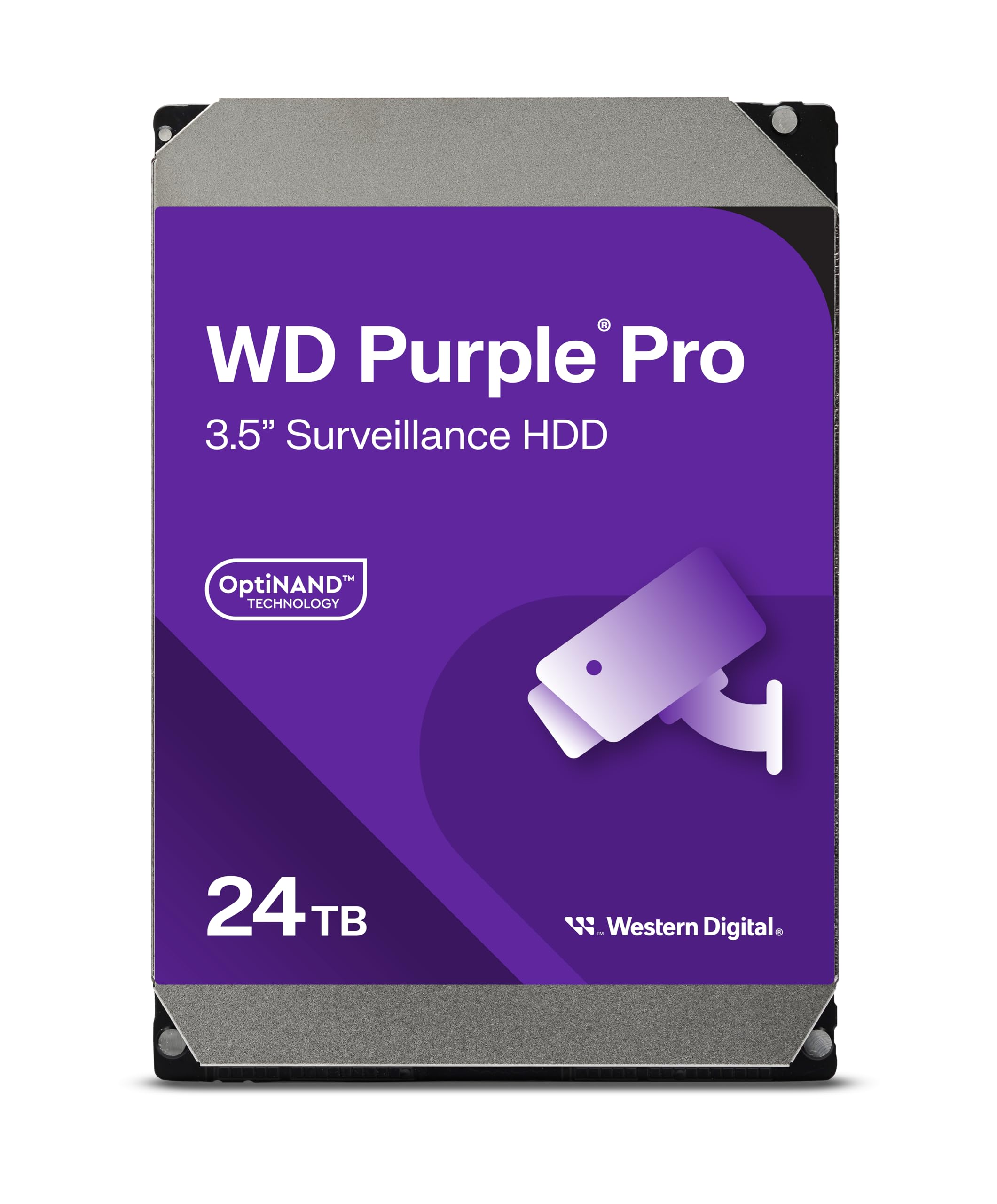 Western Digital 24TB WD Purple Pro Surveillance Internal Hard Drive HDD - SATA 6 Gb/s, 512 MB Cache, 3.5" - WD240PURP