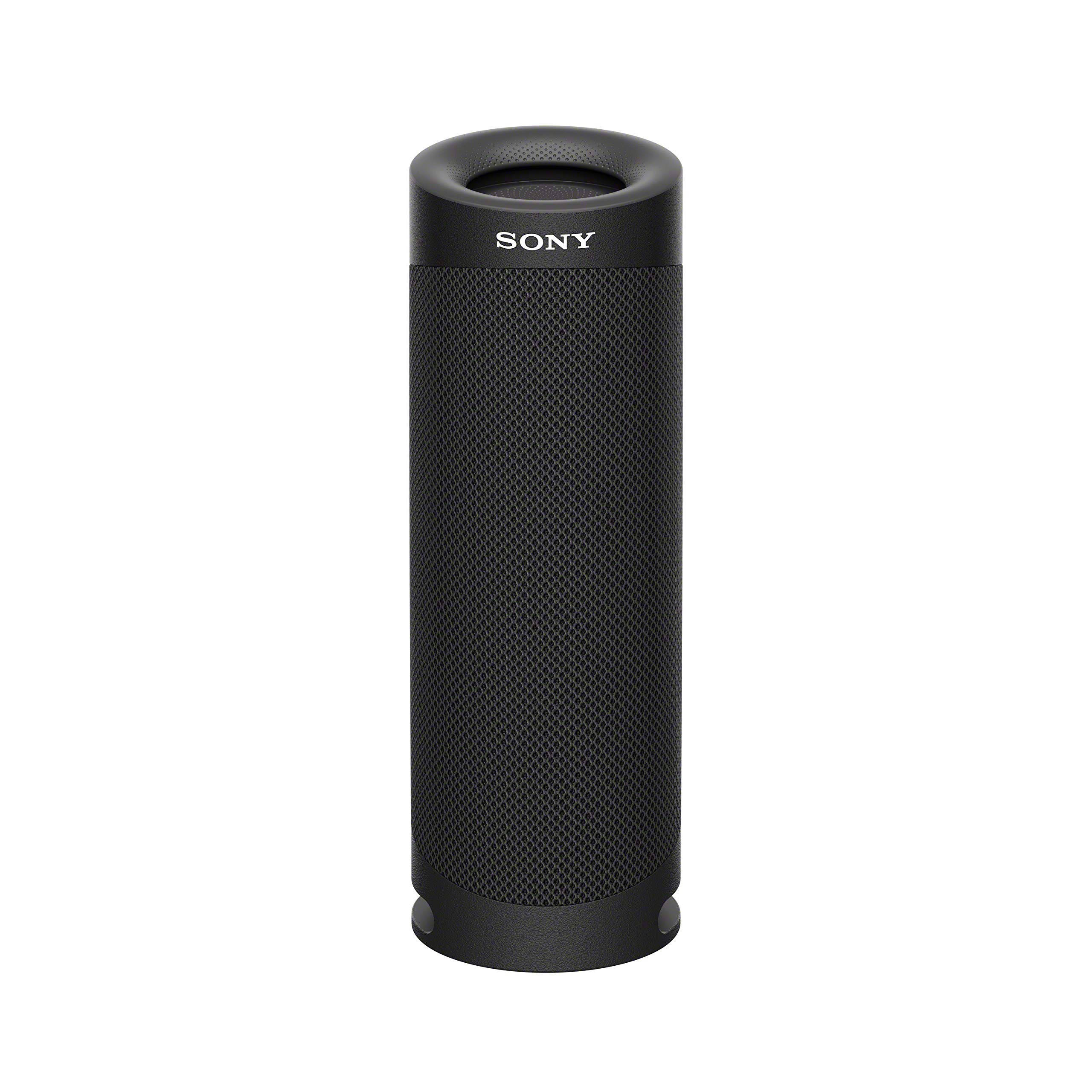 Sony SRS-XB23 EXTRA BASS Wireless Bluetooth Portable Lightweight Travel Speaker, IP67 Waterproof & Durable for Outdoor, 12 Hour Battery, USB Type-C, Removable Strap and Speakerphone, Black