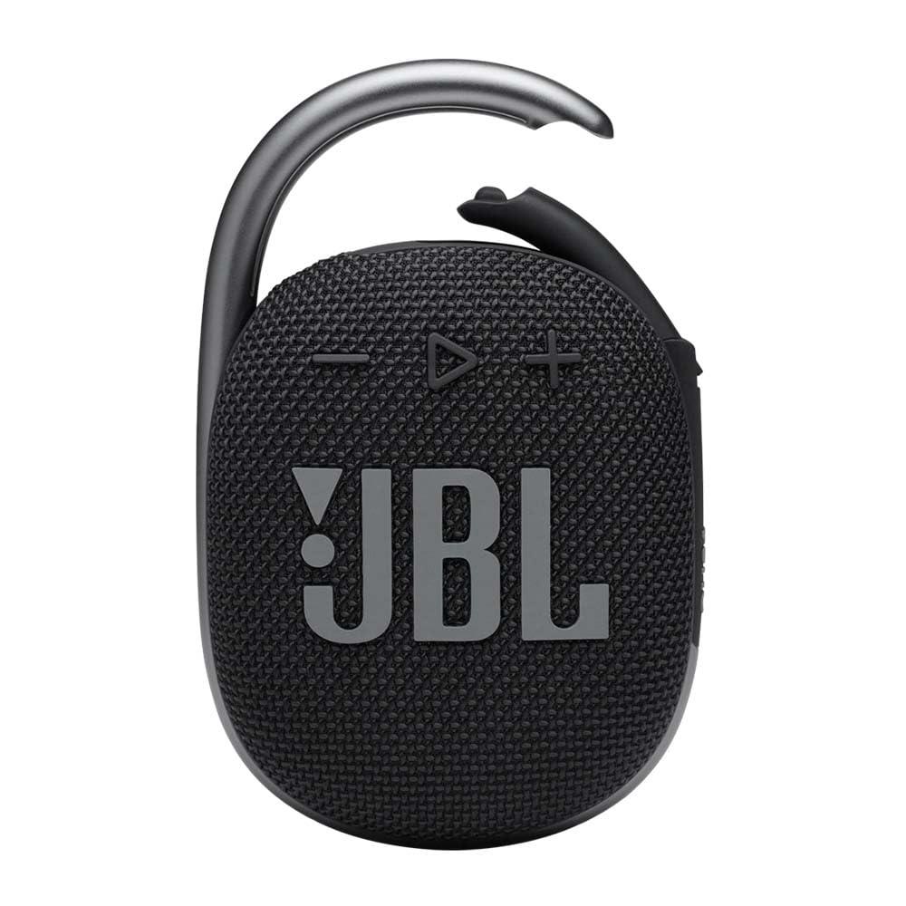 JBL Clip 4 - Portable Bluetooth speaker with a built-in battery, IP67 waterproof and dustproof, Compact size and great sound. - Black