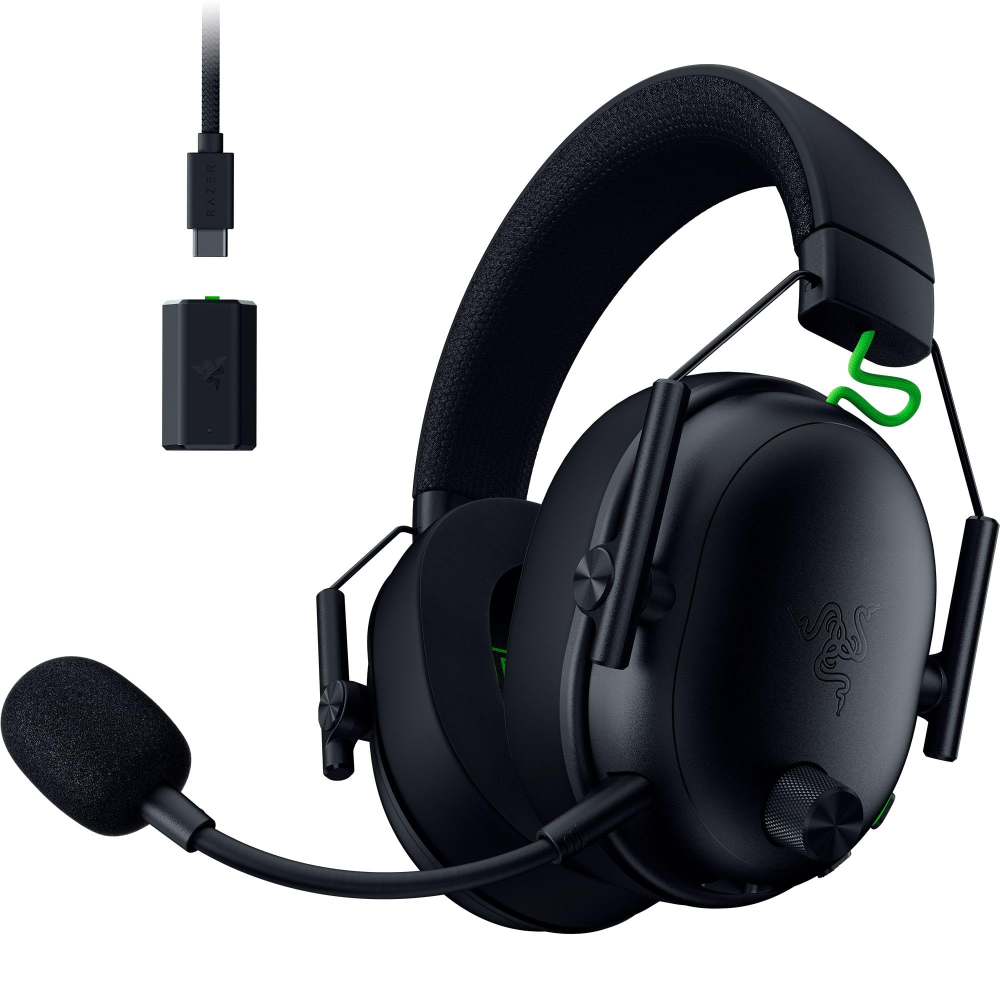 Razer BlackShark V3 Wireless Gaming Headset for Xbox: 50mm Drivers - Super Wideband Mic - 2.4 GHz, Bluetooth, USB - Works with PC, Mac, PS5, Nintendo Switch, Smartphone - Long Battery Life - Black