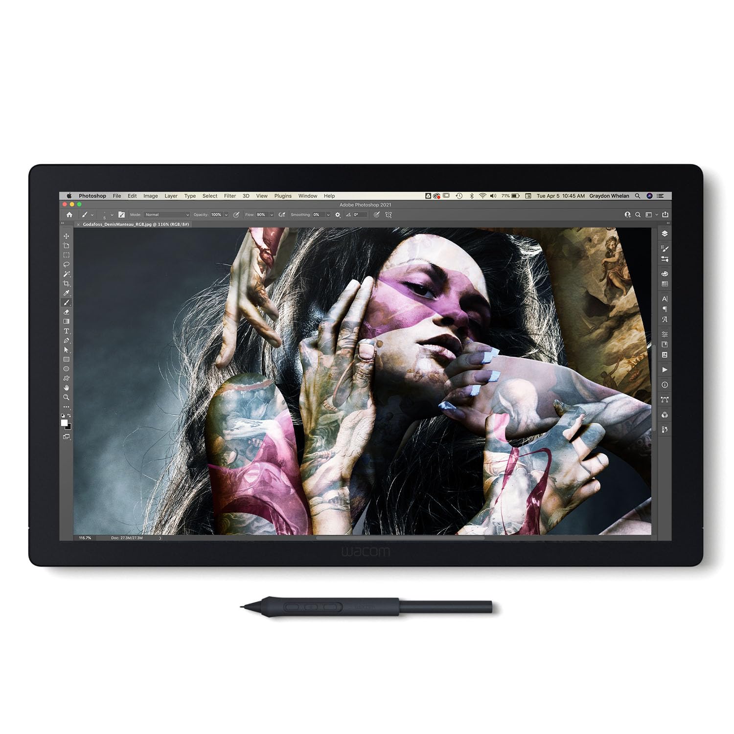 Wacom Cintiq Pro 17 Drawing Tablet with Screen, 17.3" Ultra HD 4K. 10-bit 120Hz Touchscreen Display Graphic Arts Tablet with Pro Pen 3, for Windows PC, Mac, Linux
