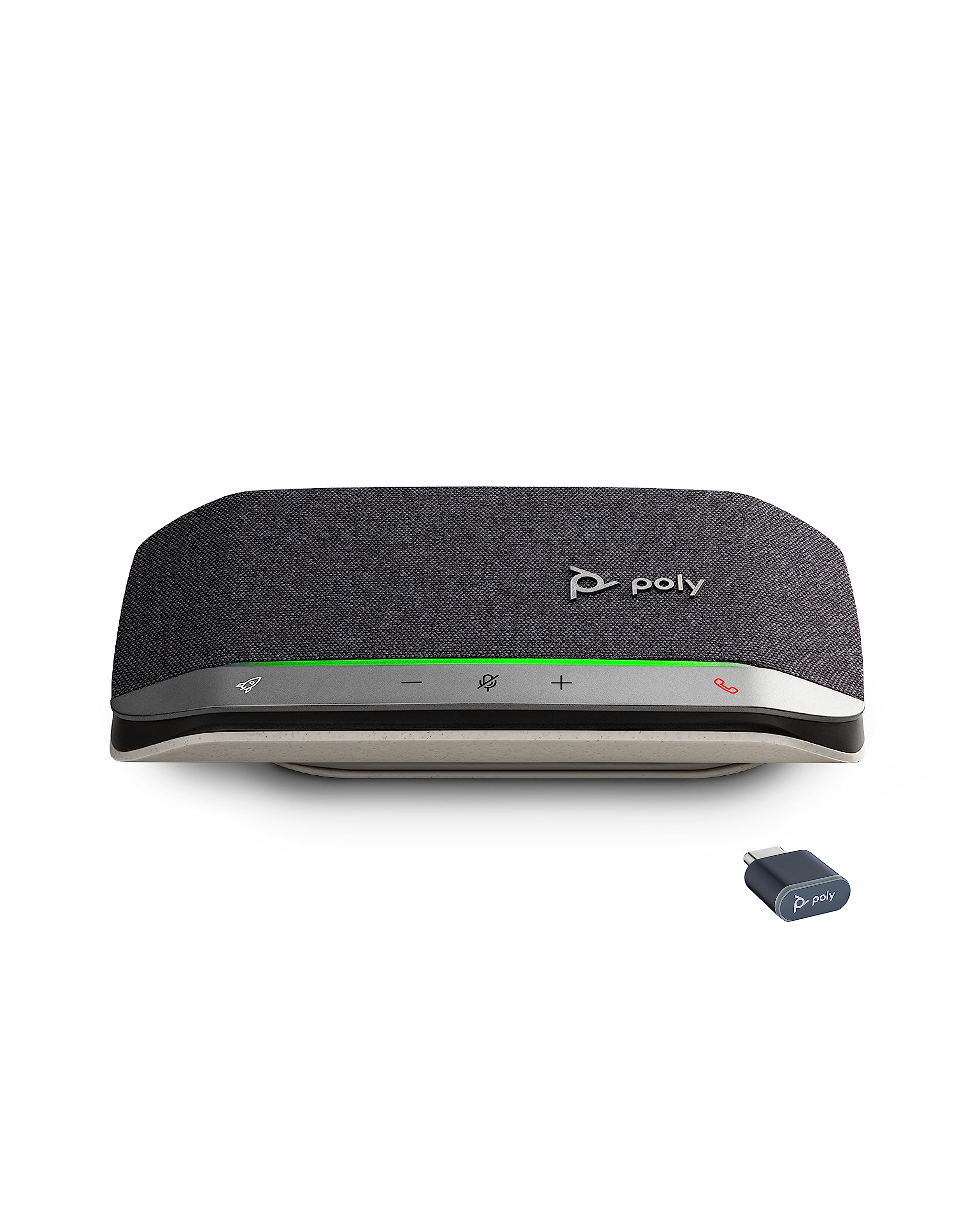 Poly Sync 20+ Personal Portable Bluetooth Speakerphone (Plantronics) - Noise/Echo Reduction - USB-C Bluetooth Adapter - Works w/Teams, Zoom, PC, Mac, Mobile – Amazon Exclusive