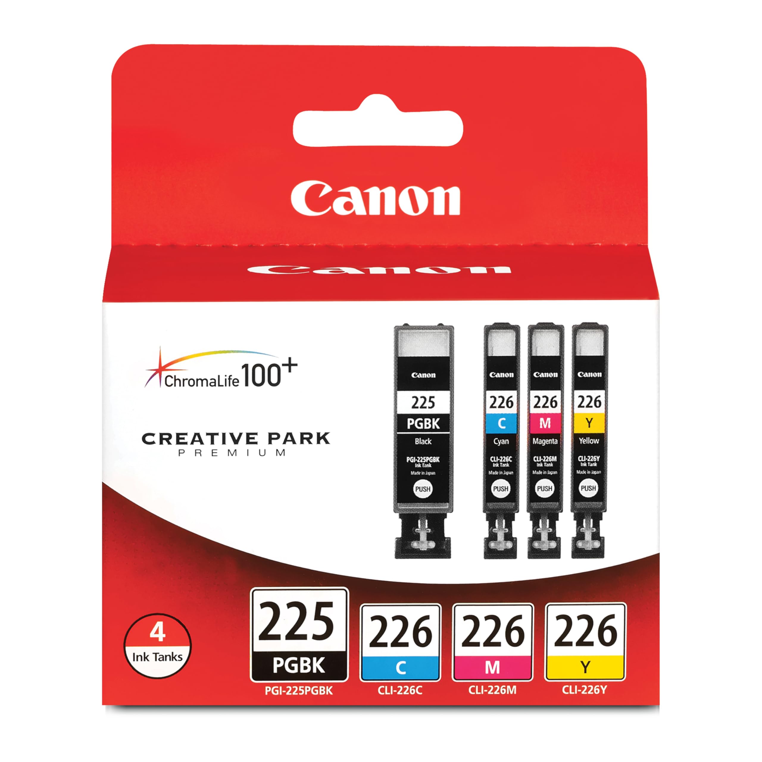Canon PGI225/CLI226 Genuine Color Multi Pack, Compatible with iP4820, MG5220, MG5120, MG6120, MG8120, MX882, iX6520, iP4920, MG5320, MG6220, MG8220, and MX892 Printers