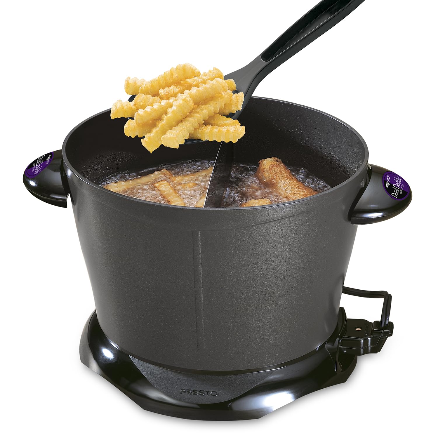 Presto 05450 DualDaddy Electric Deep Fryer, Black