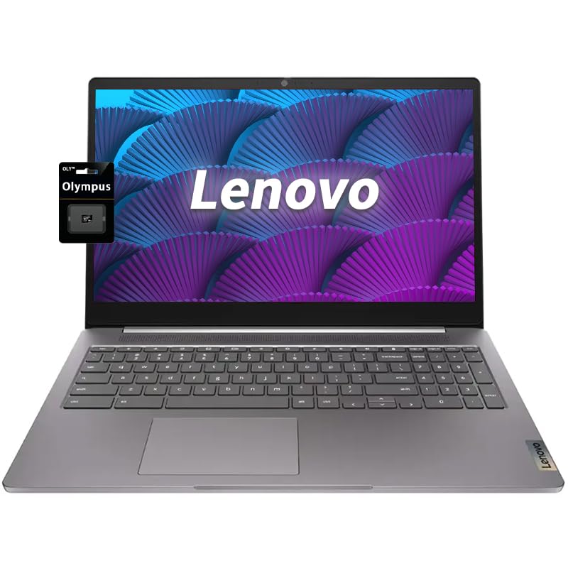 Lenovo 15.6" FHD Chromebook-Intel Quad-Core N4120(> N4020) 4GB RAM,128GB Storage,(64GB eMMC+64GB SD Card),Home & Student Laptop,with Privacy Camera,Wi-Fi6,HDMI1.4,Chrome OS,Artic Grey
