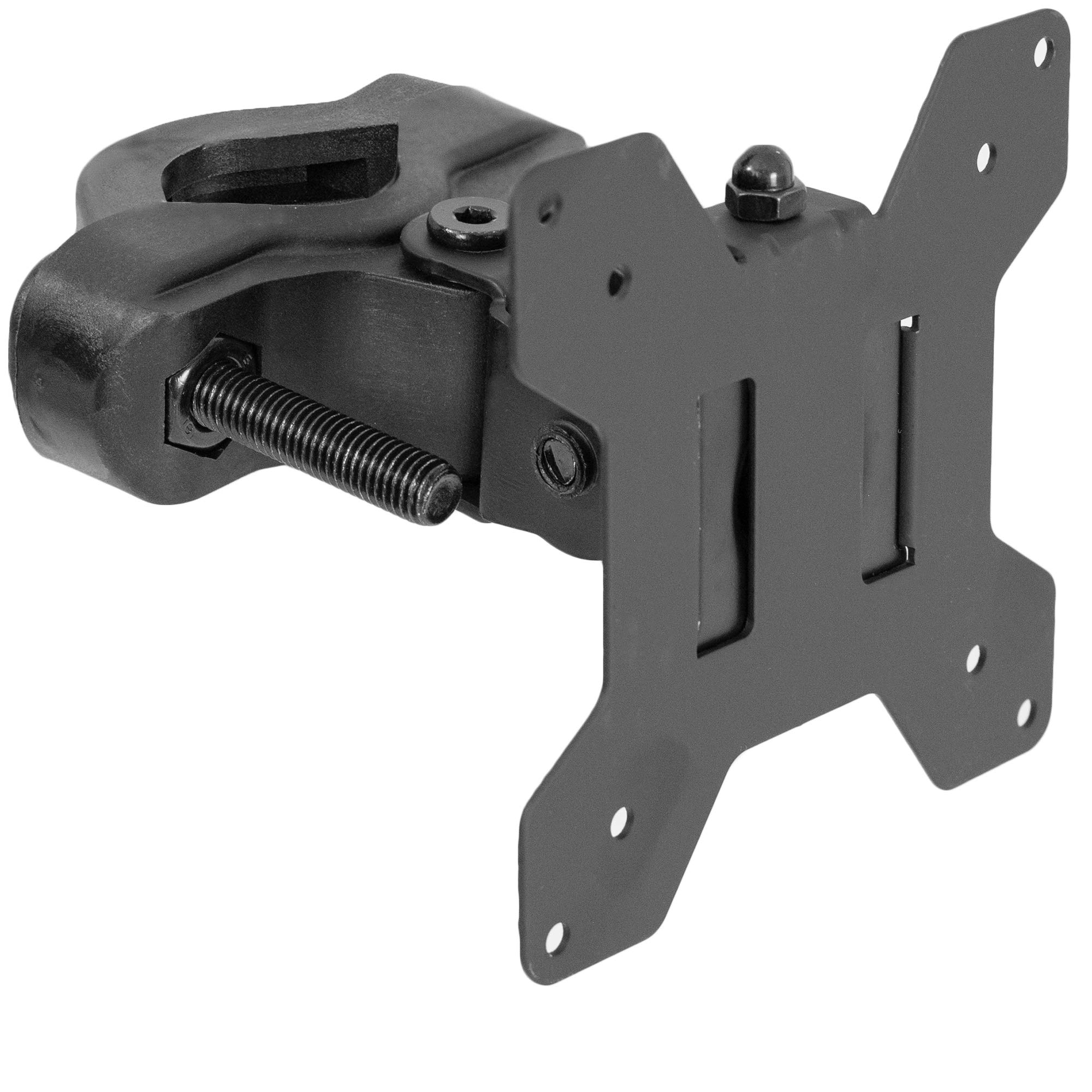 VIVO Steel Universal Bracket Pole Mount with Removable 75mm and 100mm VESA Plate, Fits up to 30 inch Screens, Black, MOUNT-POLE01