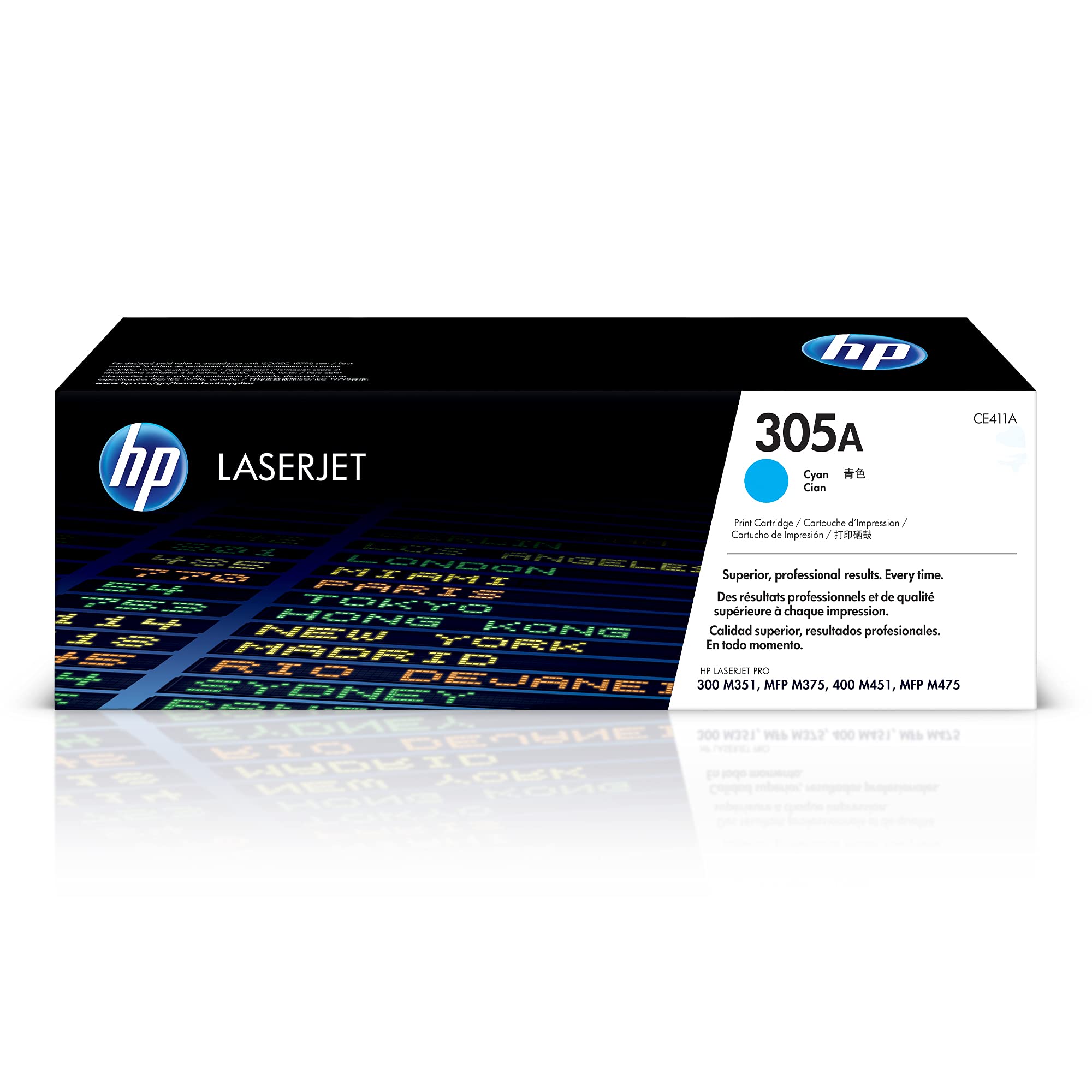 HP 305A Cyan Toner Cartridge for HP Printers | Works with Printer Series: LaserJet Pro 300 M351, 300 MFP M375, 400 M451, 400 MFP M475 | CE411A